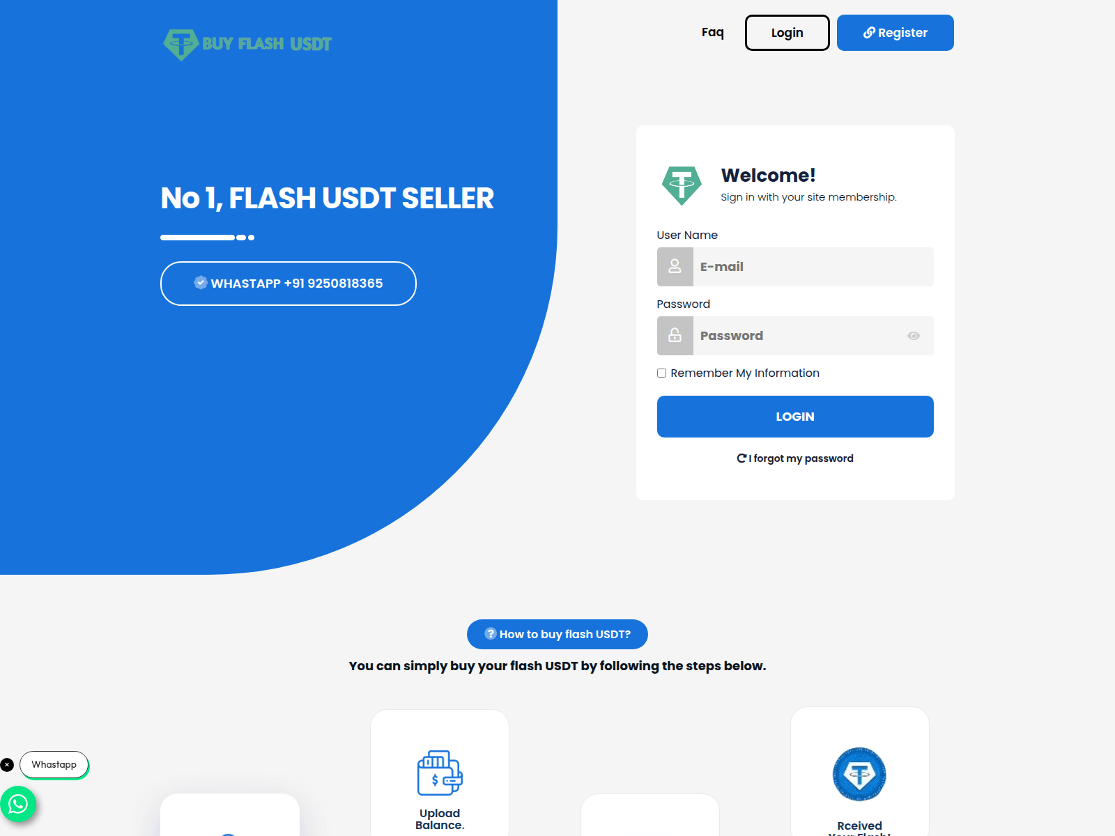 Screenshot of buyflashusdt.shop