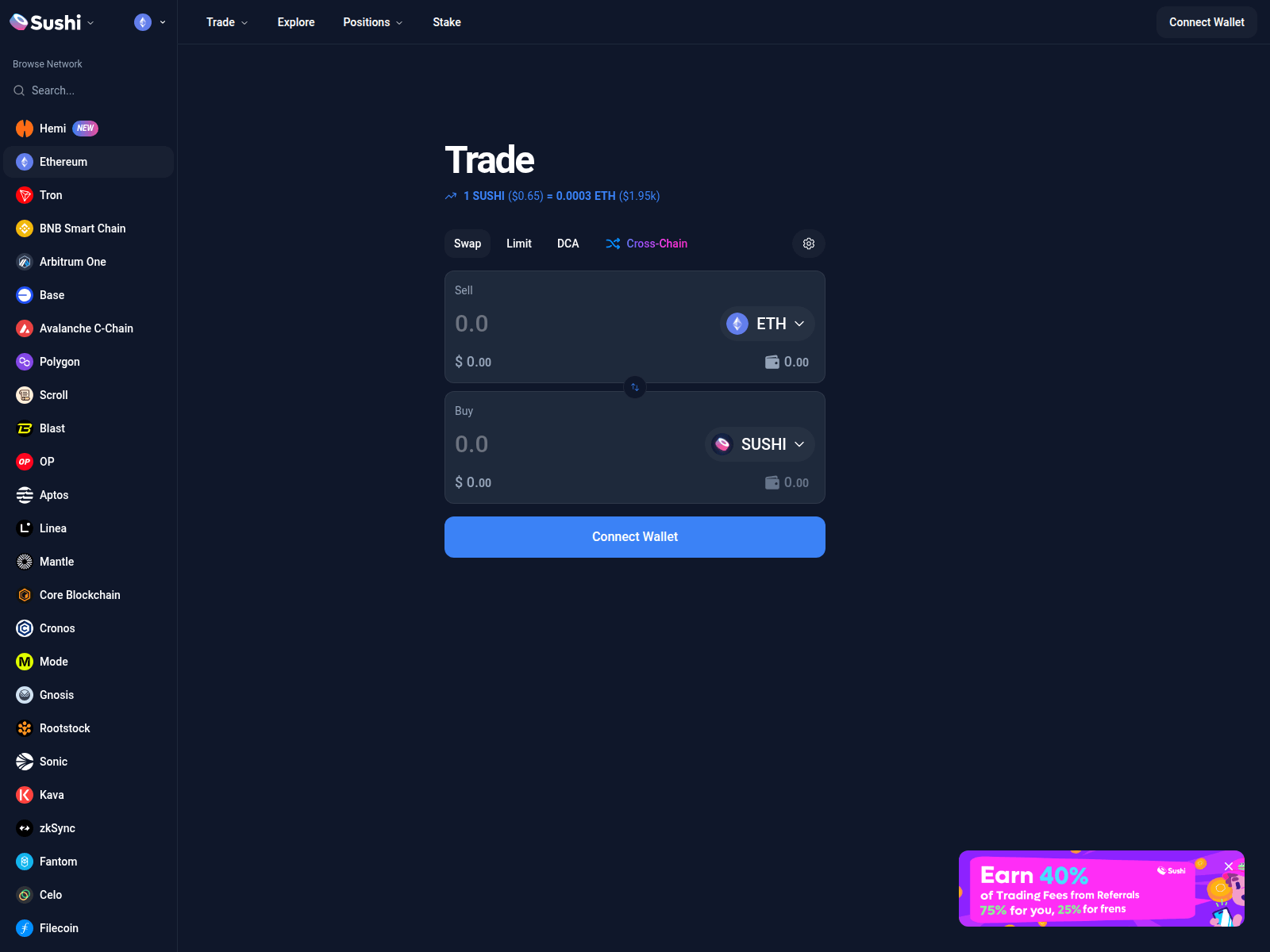 Forensic screenshot of sushi.com-wallet-api-v3-app-connect.live