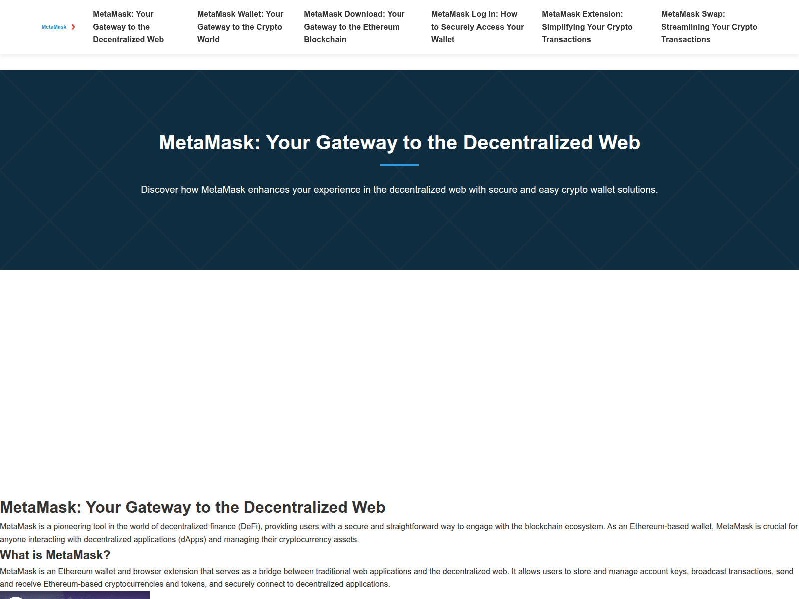 Screenshot of metanask.net