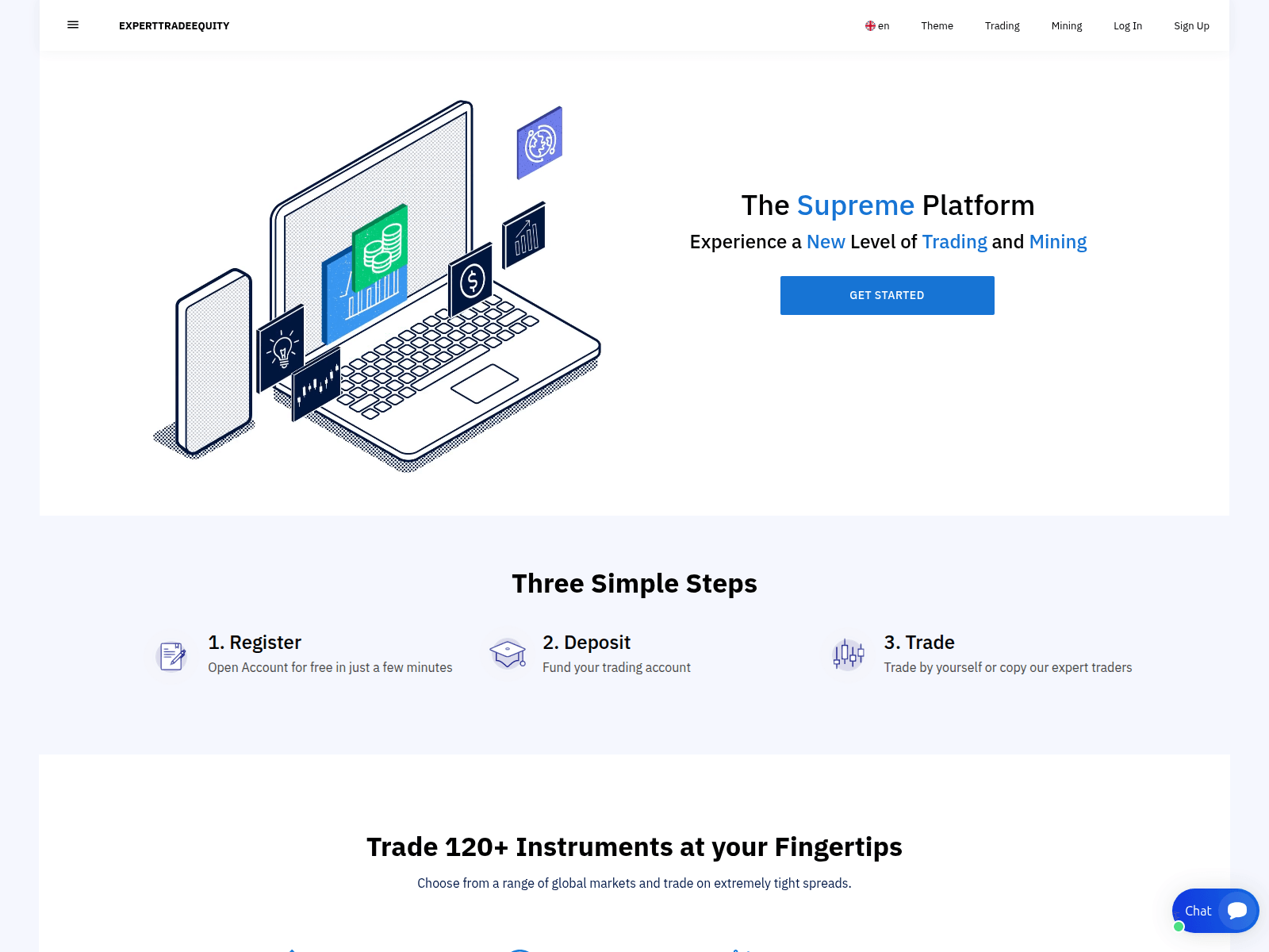 Screenshot of experttradeequity.com