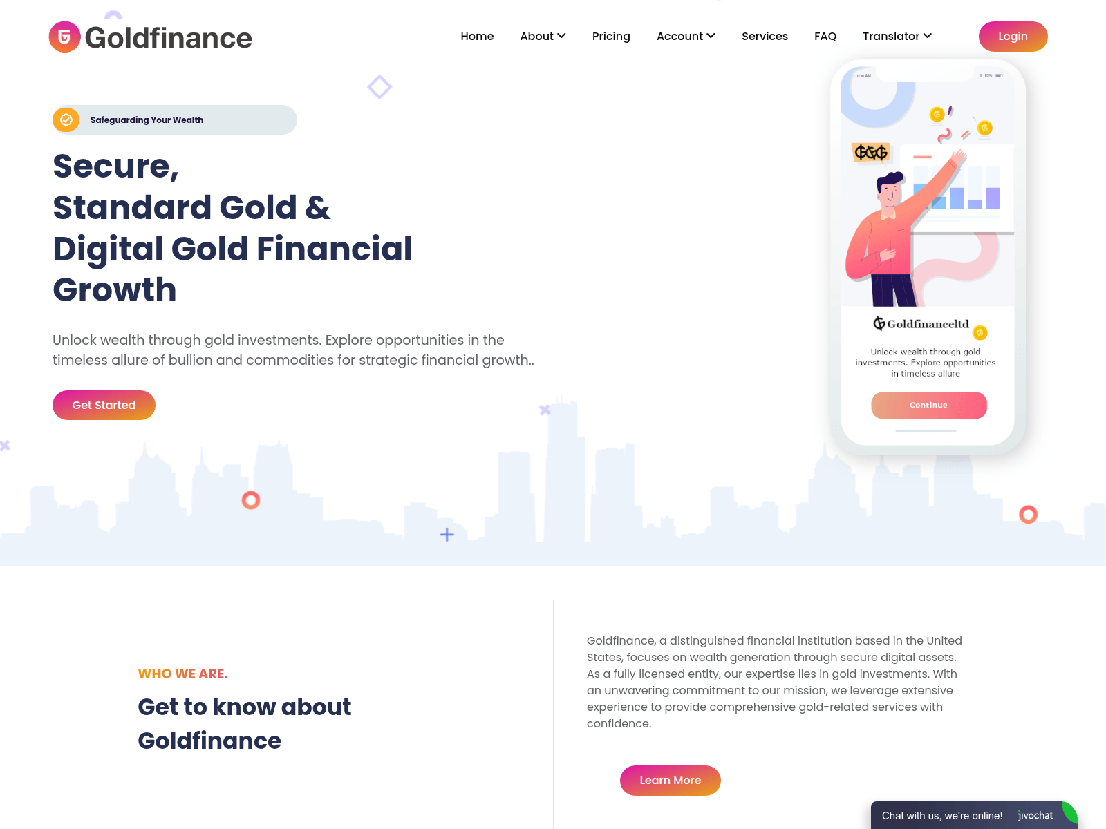 Screenshot of goldfinanceltd.com