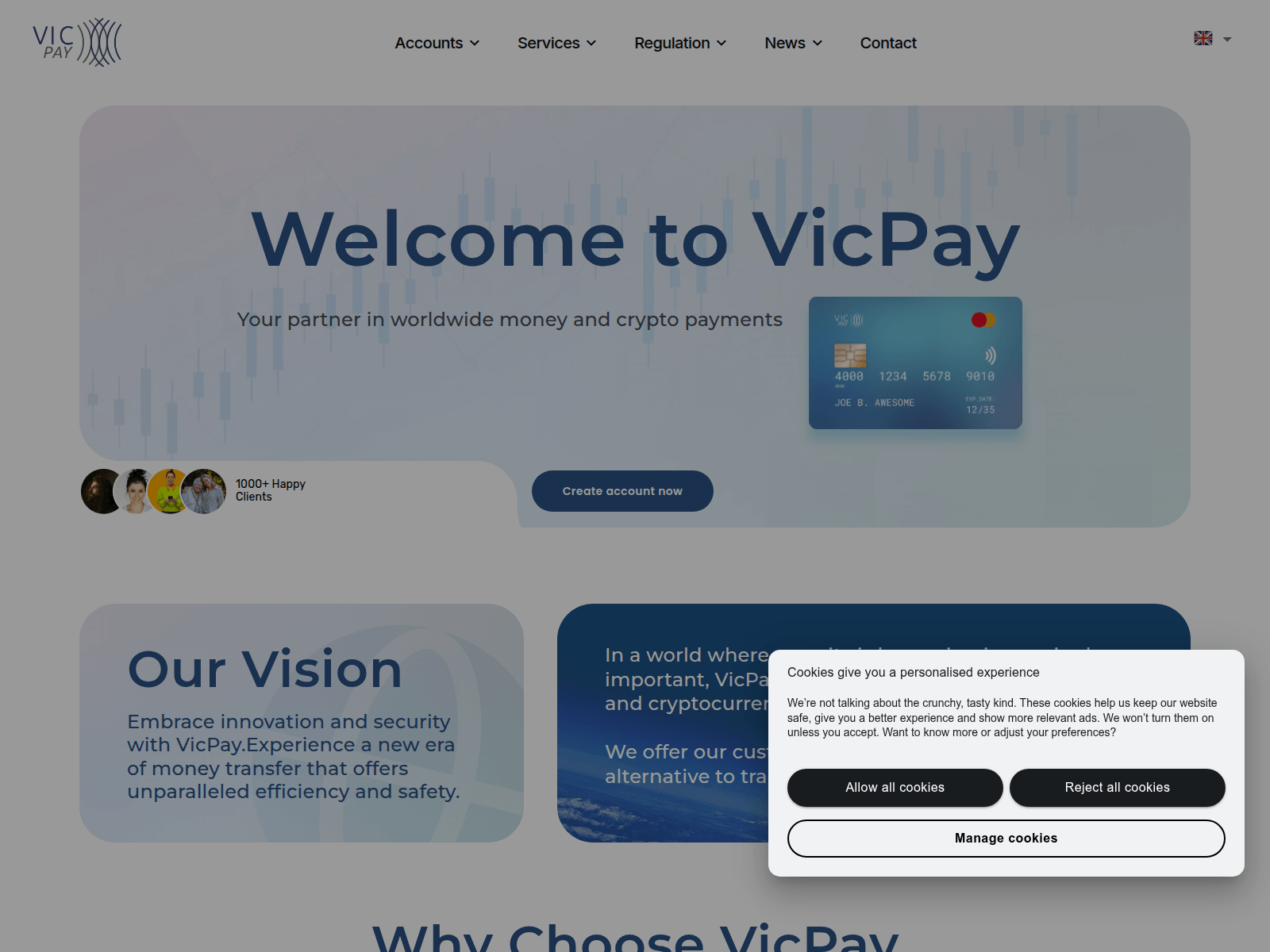 Screenshot of vicpayments.com