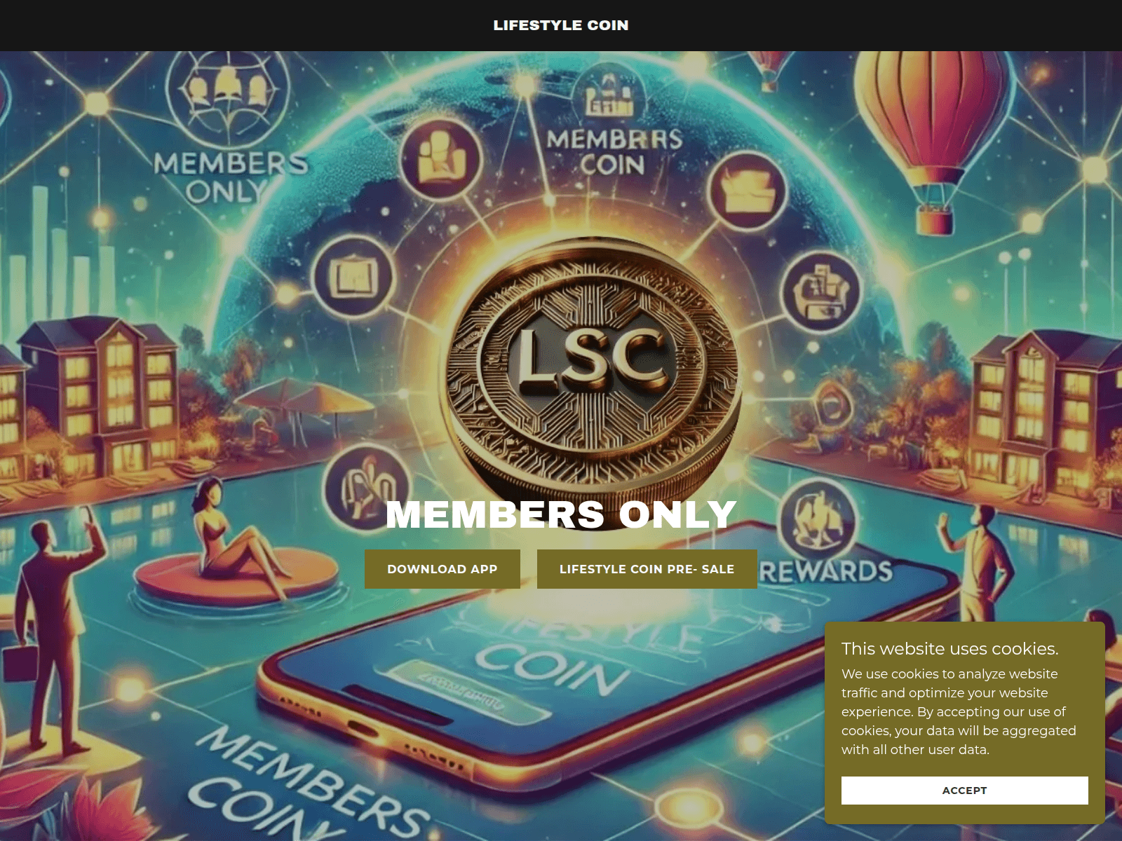 Screenshot of lifestylecoin.io