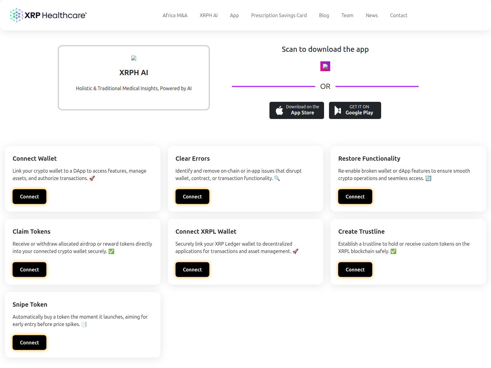 Screenshot of xrphdapp.com
