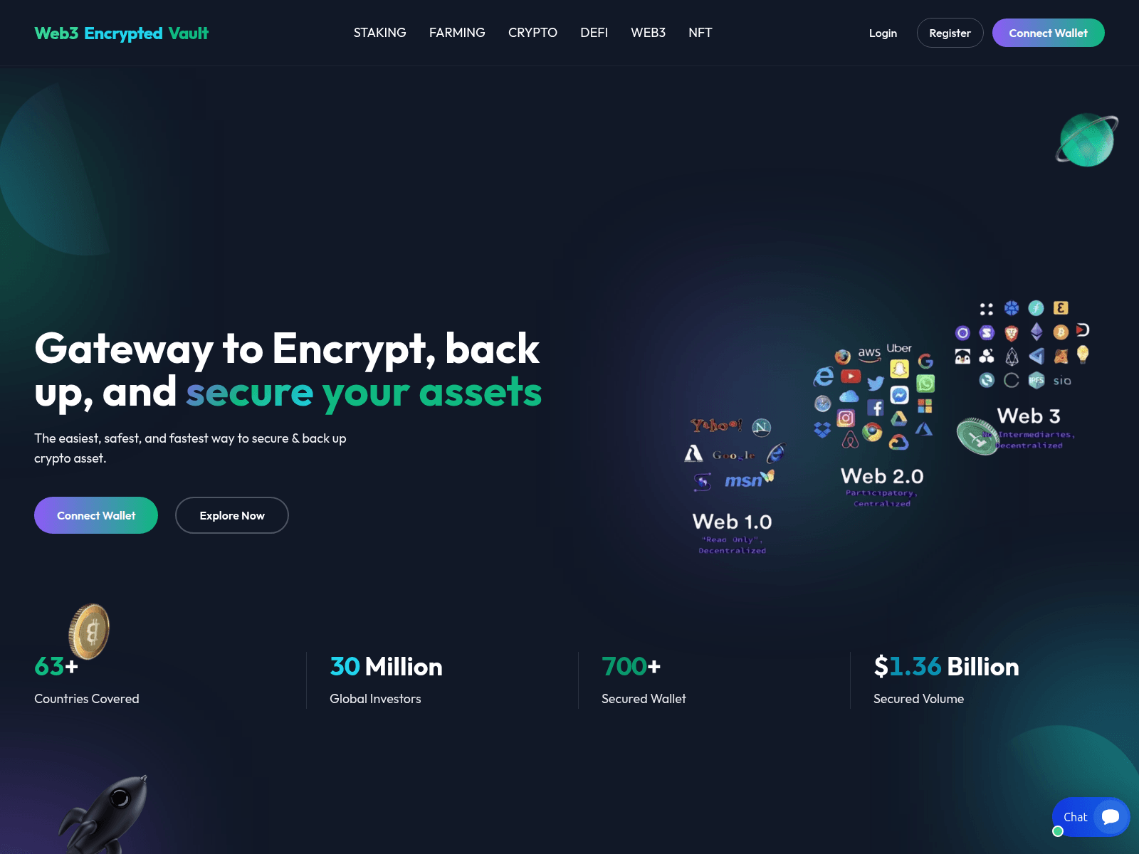 Screenshot of web3encryptedvault.com