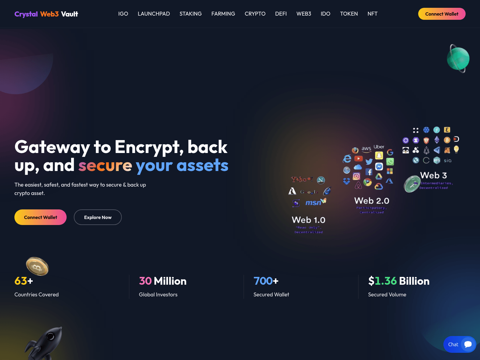 Screenshot of crystalweb3vault.com