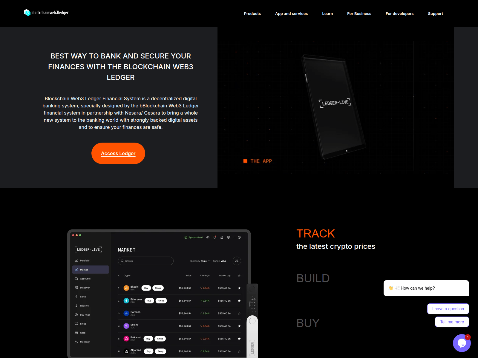 Screenshot of blockchainweb3ledger.com
