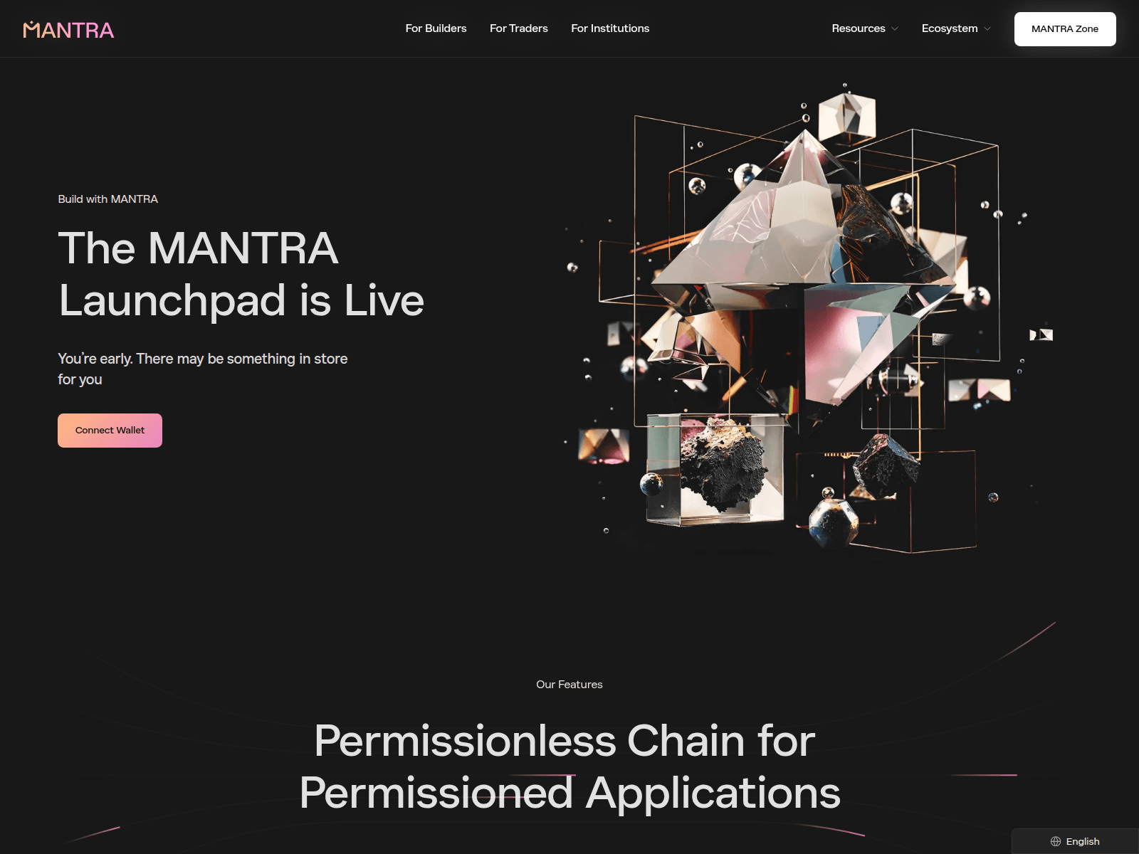 Screenshot of launchpad-mantra.xyz