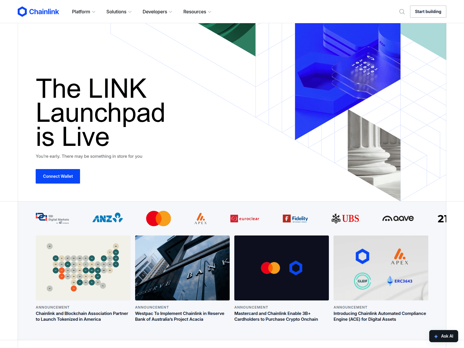 Screenshot of launchpad-chainiink.xyz