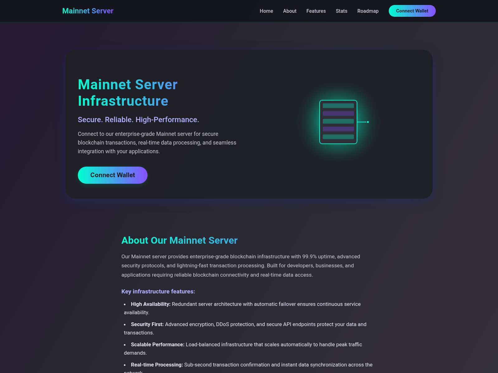 Screenshot of mainnetserver.net
