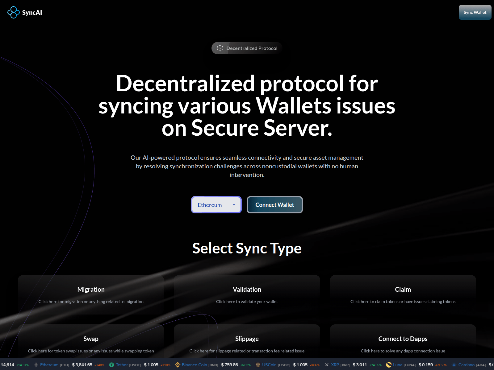 Screenshot of multidapschain.com