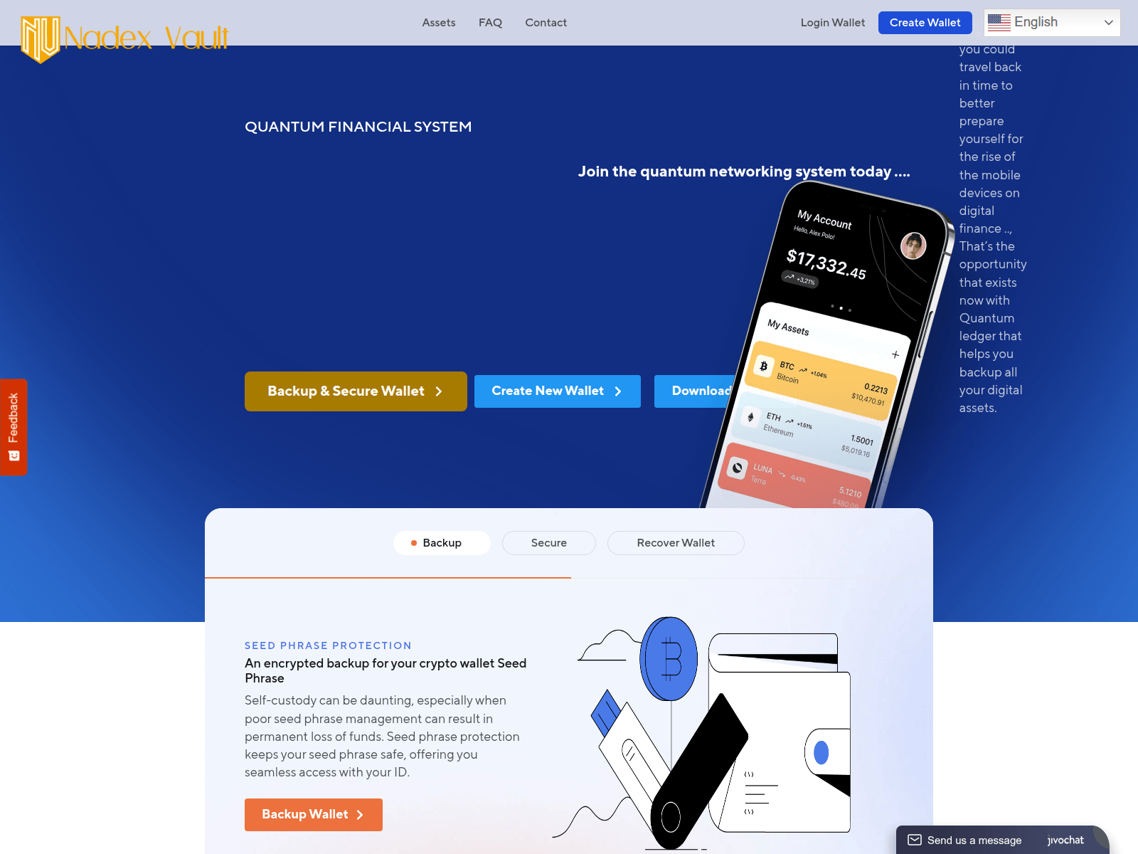 Screenshot of nadexvault.org