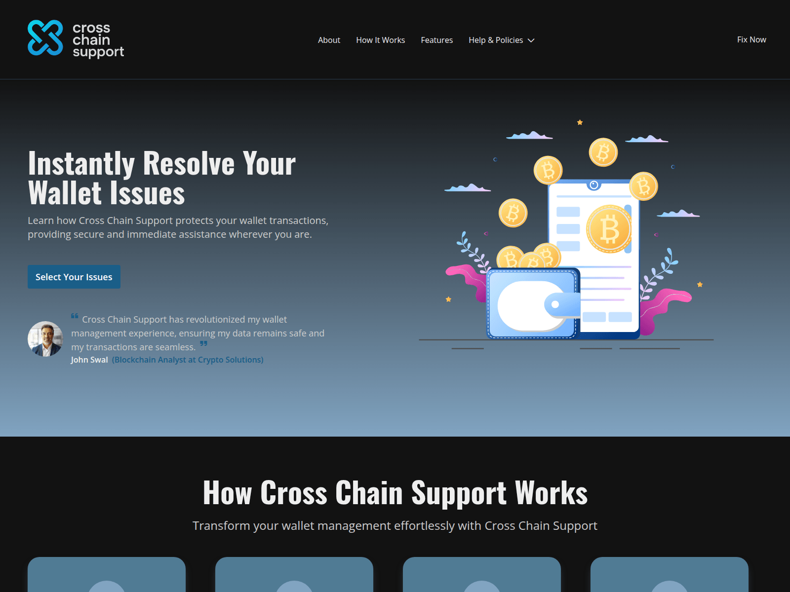 Screenshot of crosschainsupport.icu