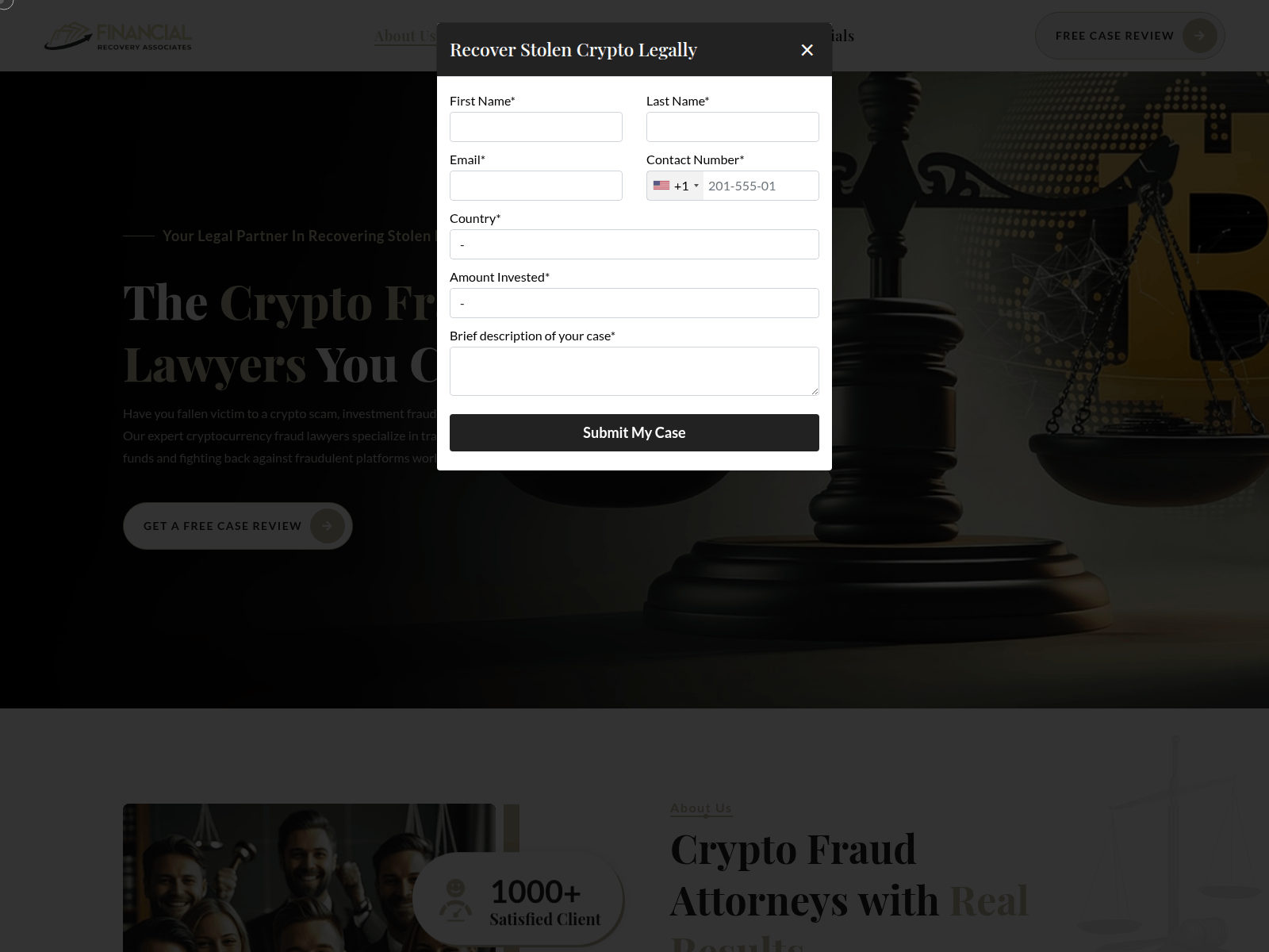Screenshot of financialrecoveryassociates.com