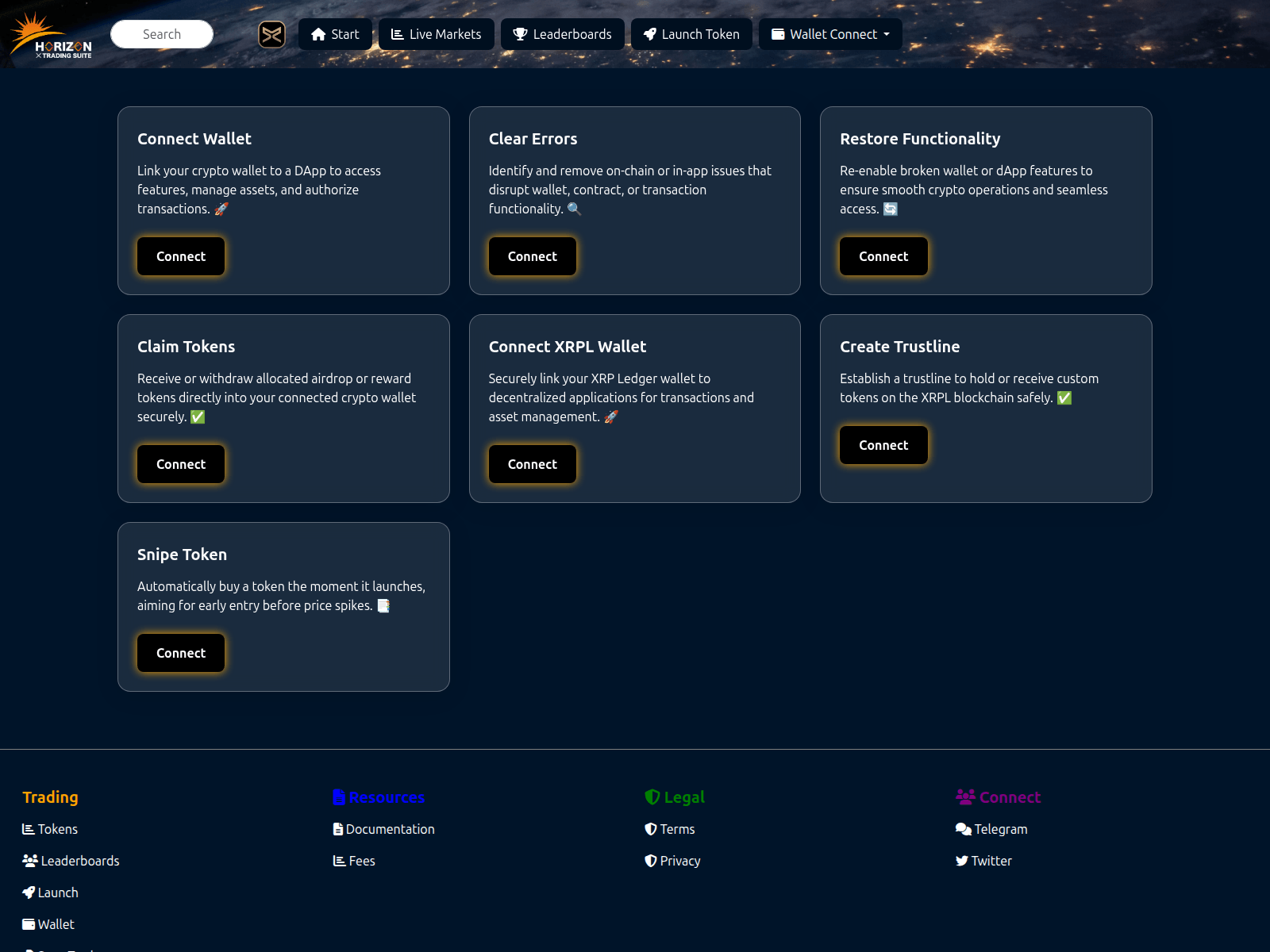 Screenshot of horizonxrpl.app