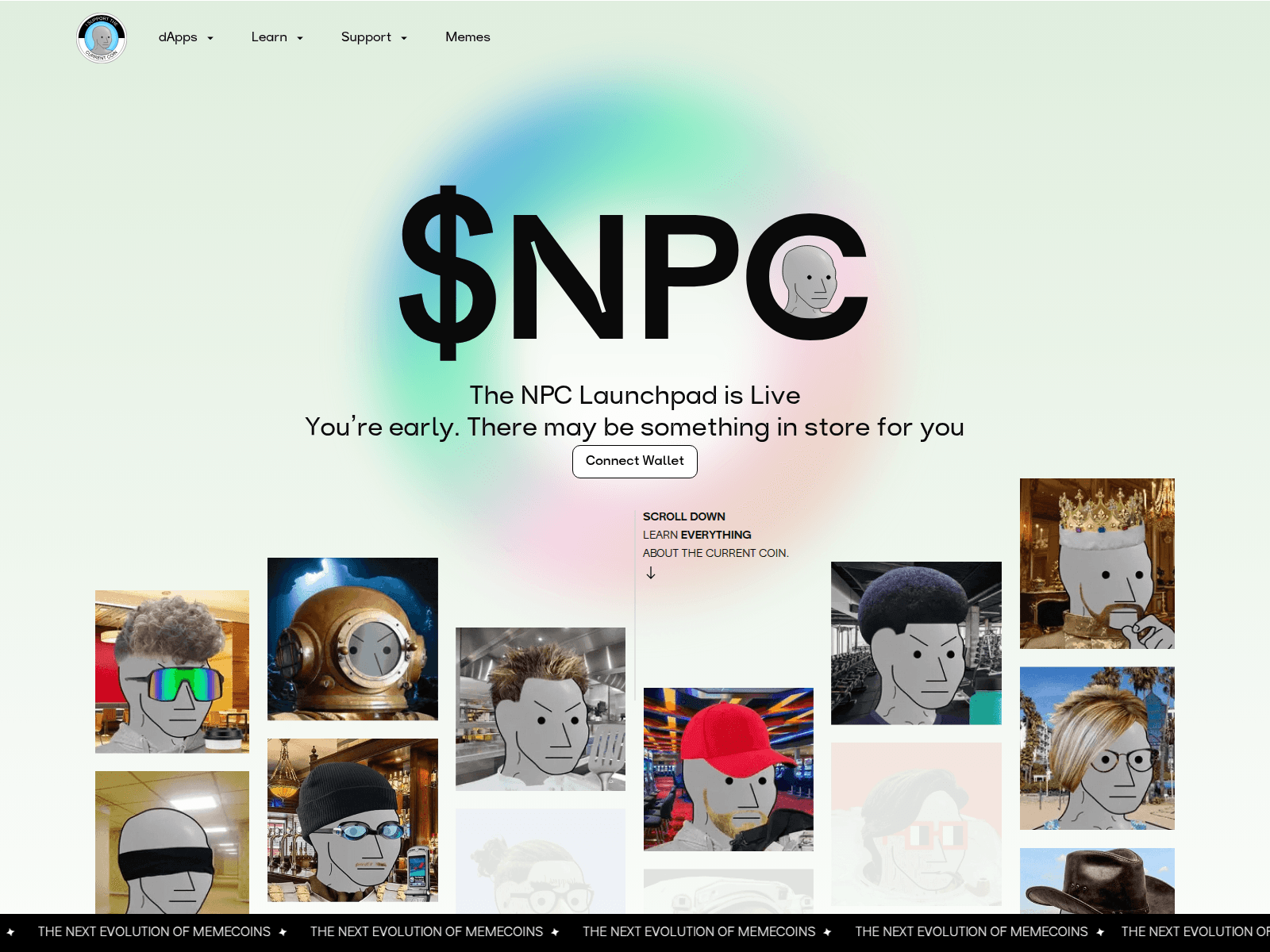 Screenshot of launchpad-npc.xyz