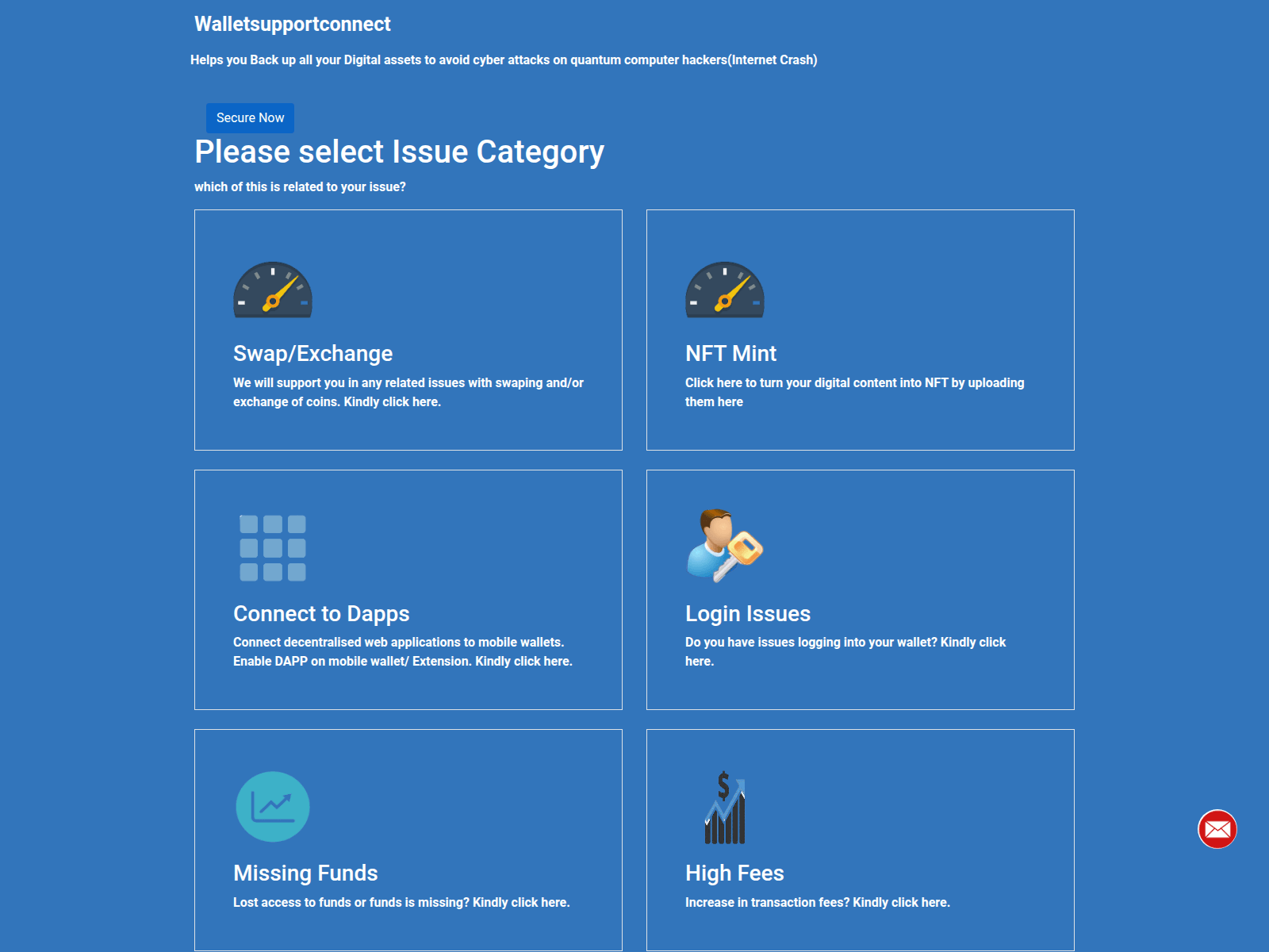 Screenshot of walletsupportconnectlive.com