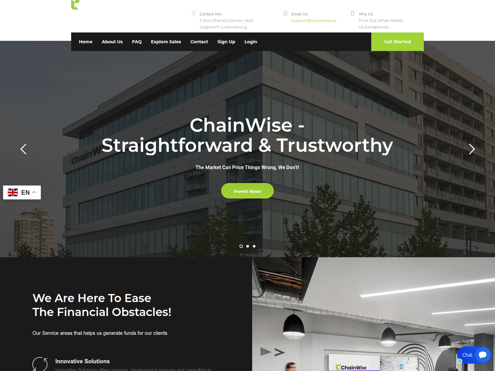 Screenshot of chainwise.in