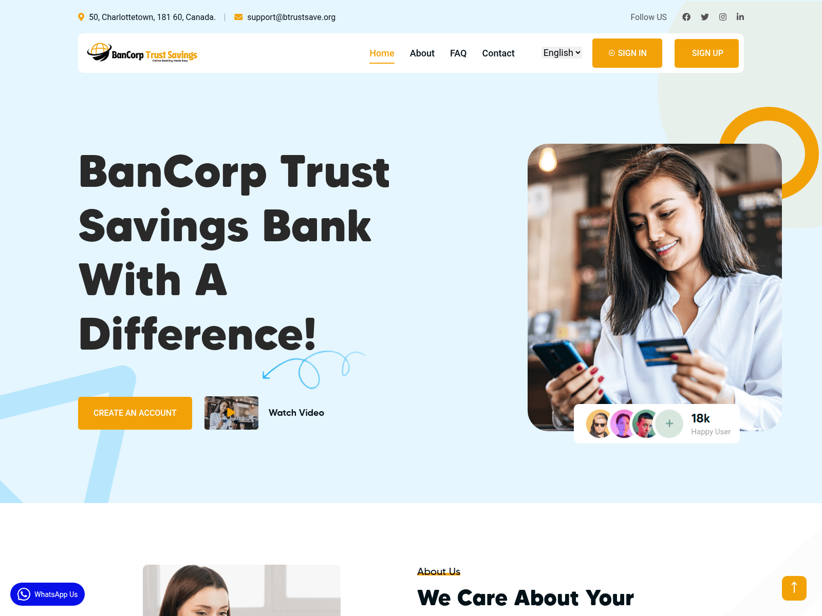 Screenshot of btrustsave.org