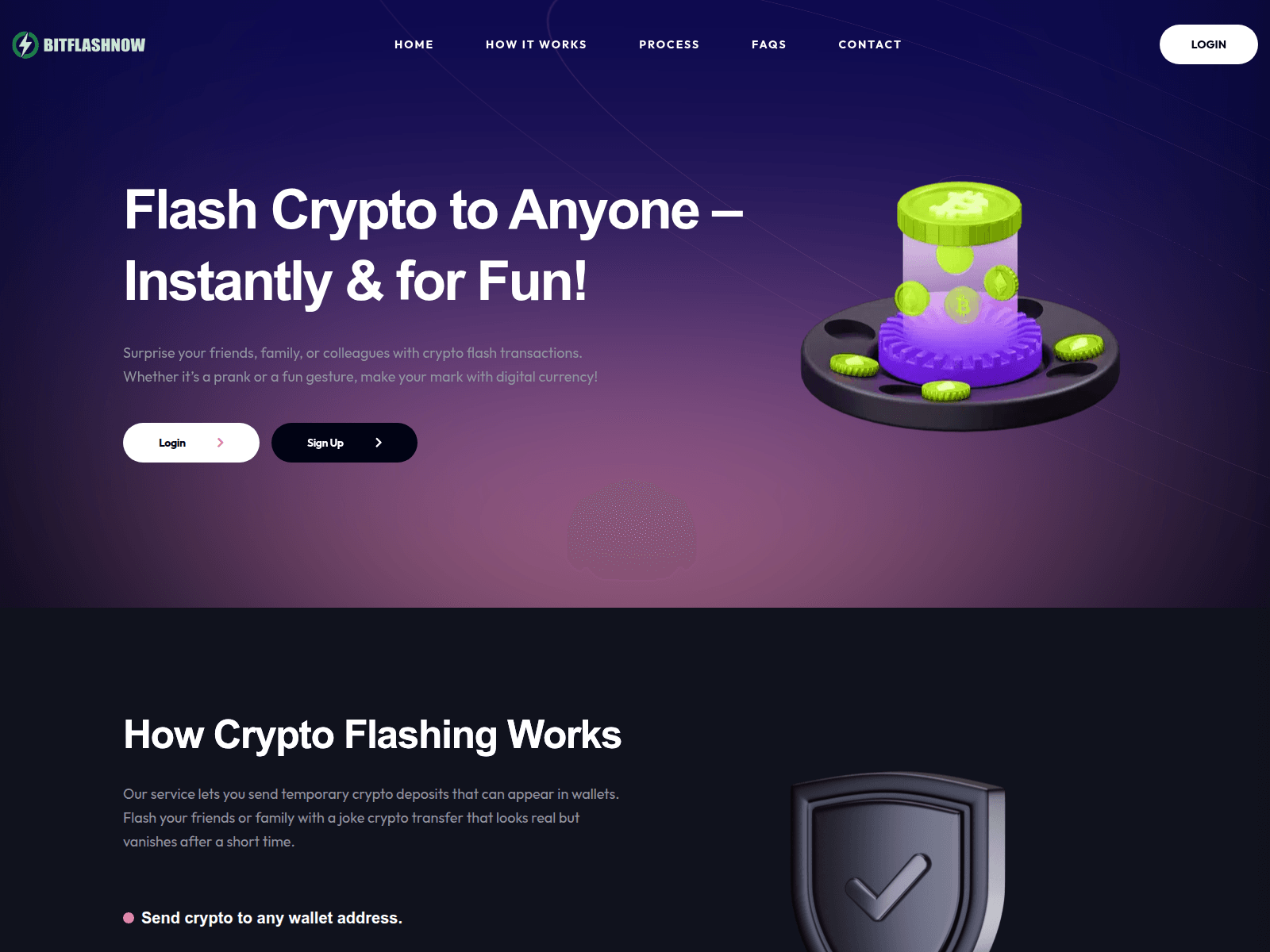 Screenshot of bitflashnow.com