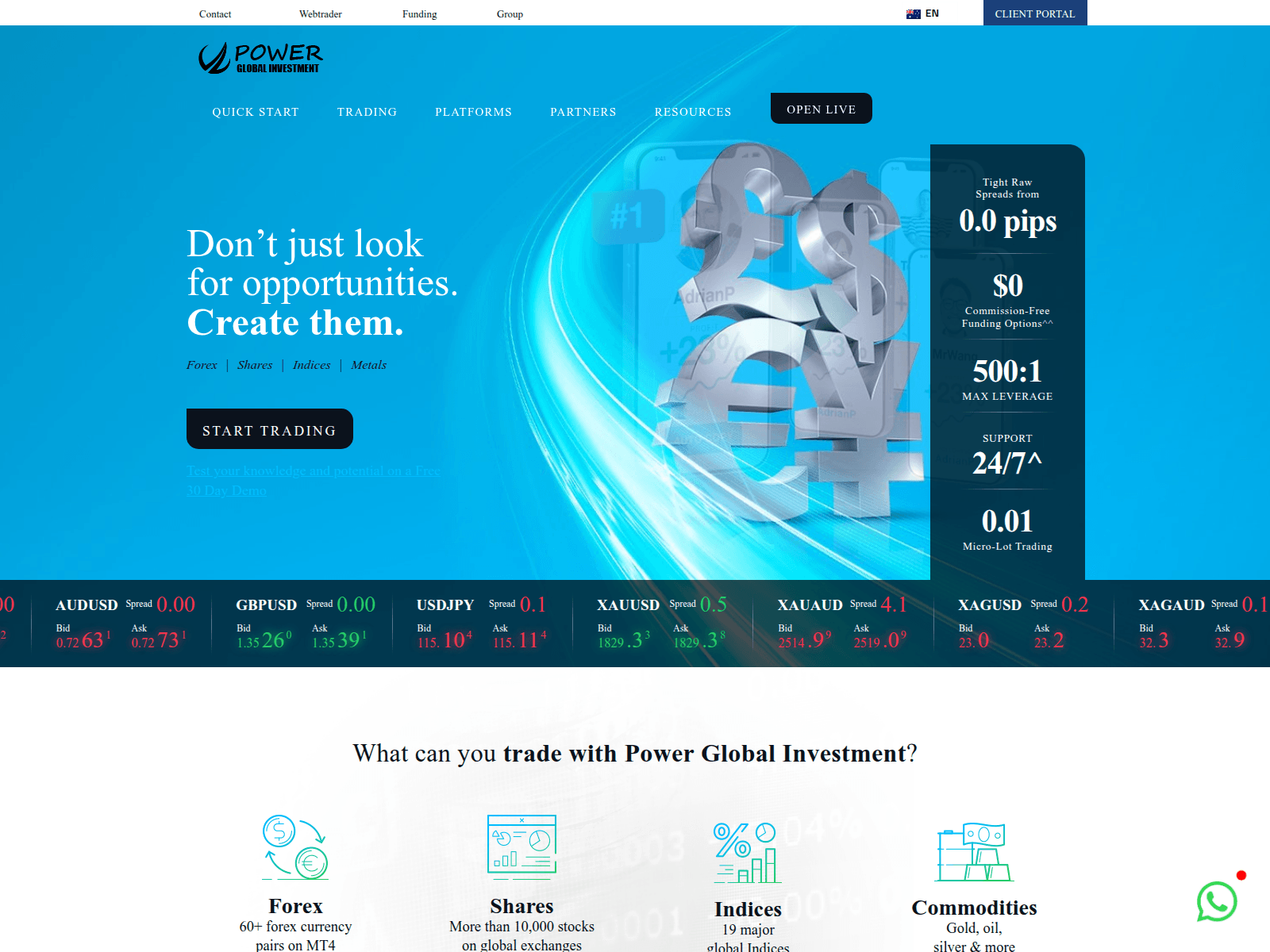 Screenshot of pg-investment.com