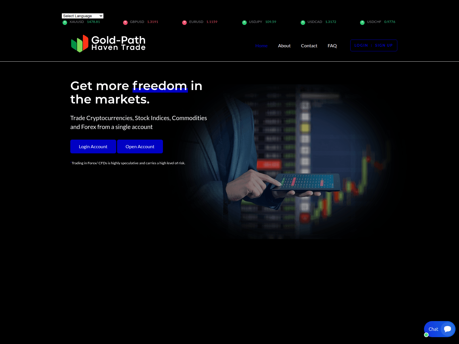 Screenshot of goldpathhaven.com