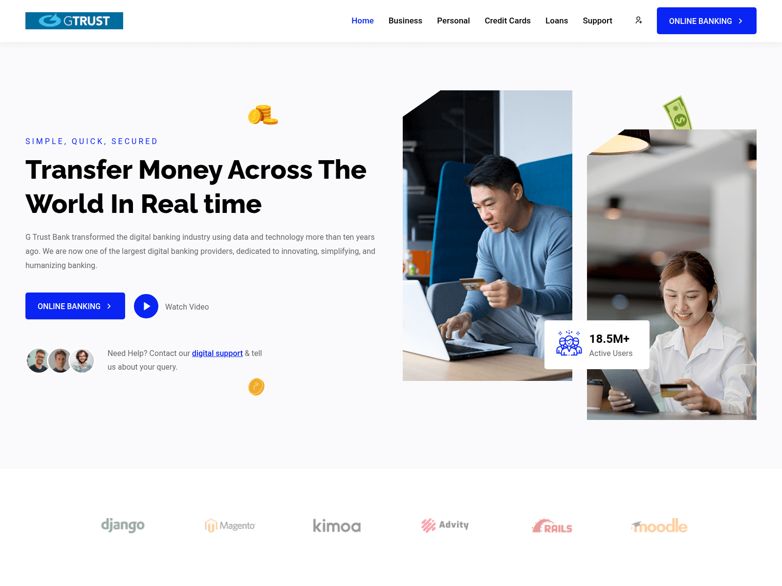 Screenshot of gtrustb.com