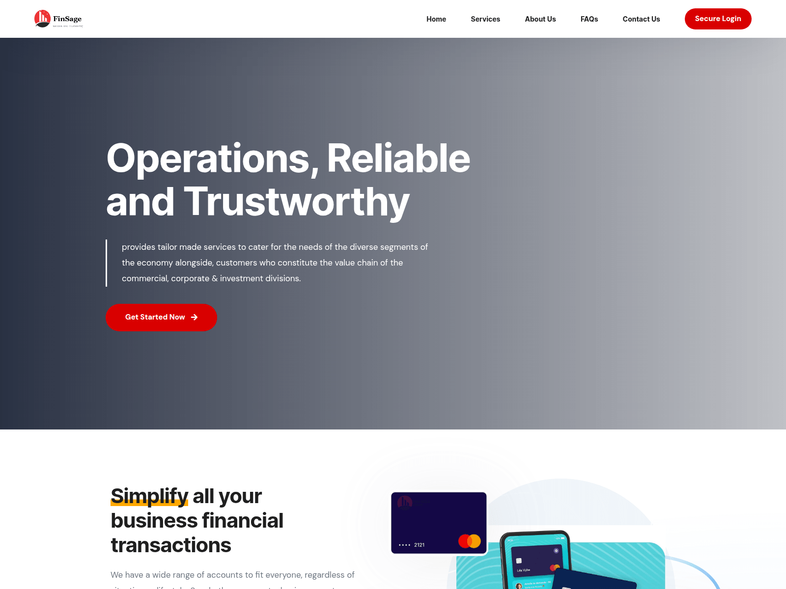 Screenshot of finsagetrust.com