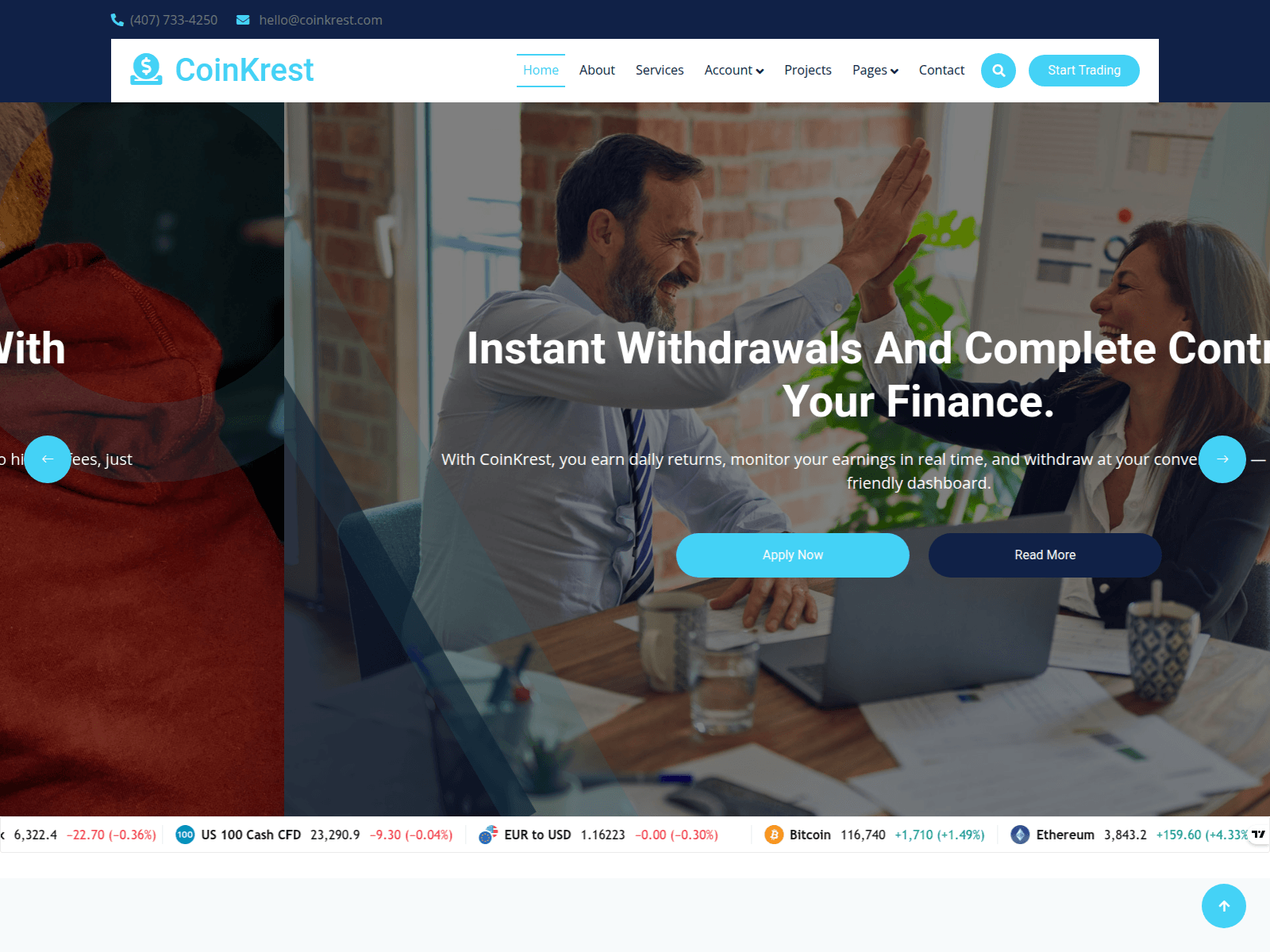 Screenshot of coinkrest.com