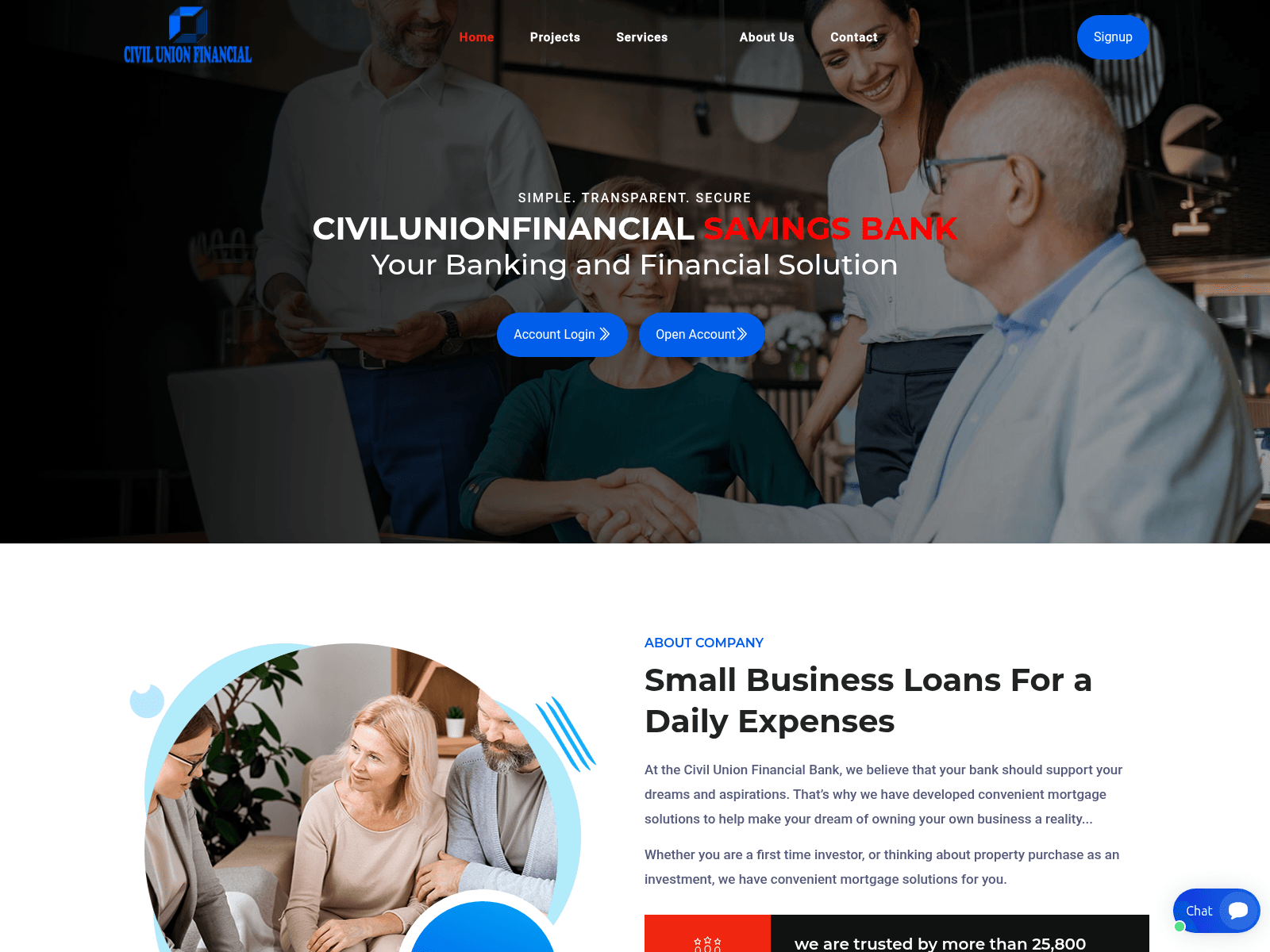 Screenshot of civilunionfinancial.com