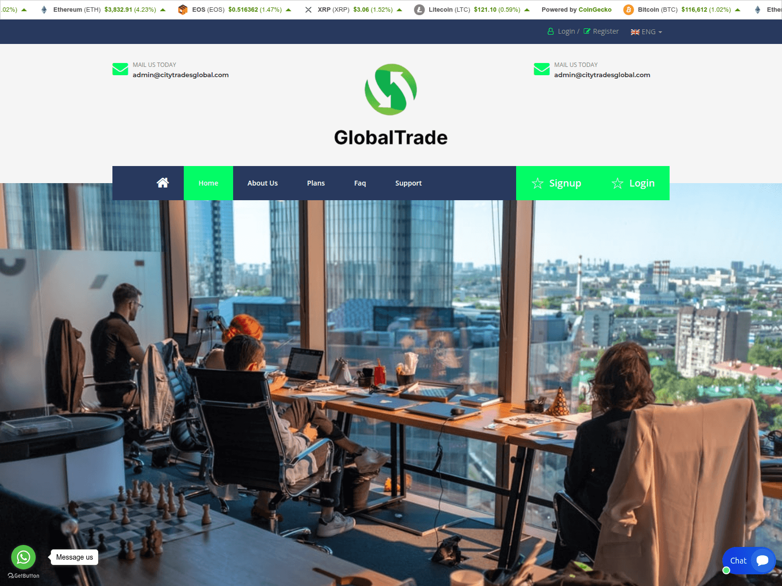 Screenshot of www.citytradeglobal.com