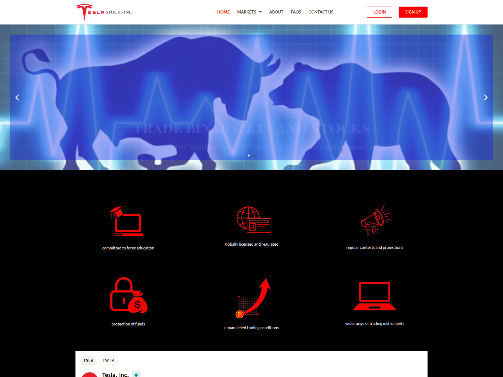Screenshot of teslastocks-inc.net