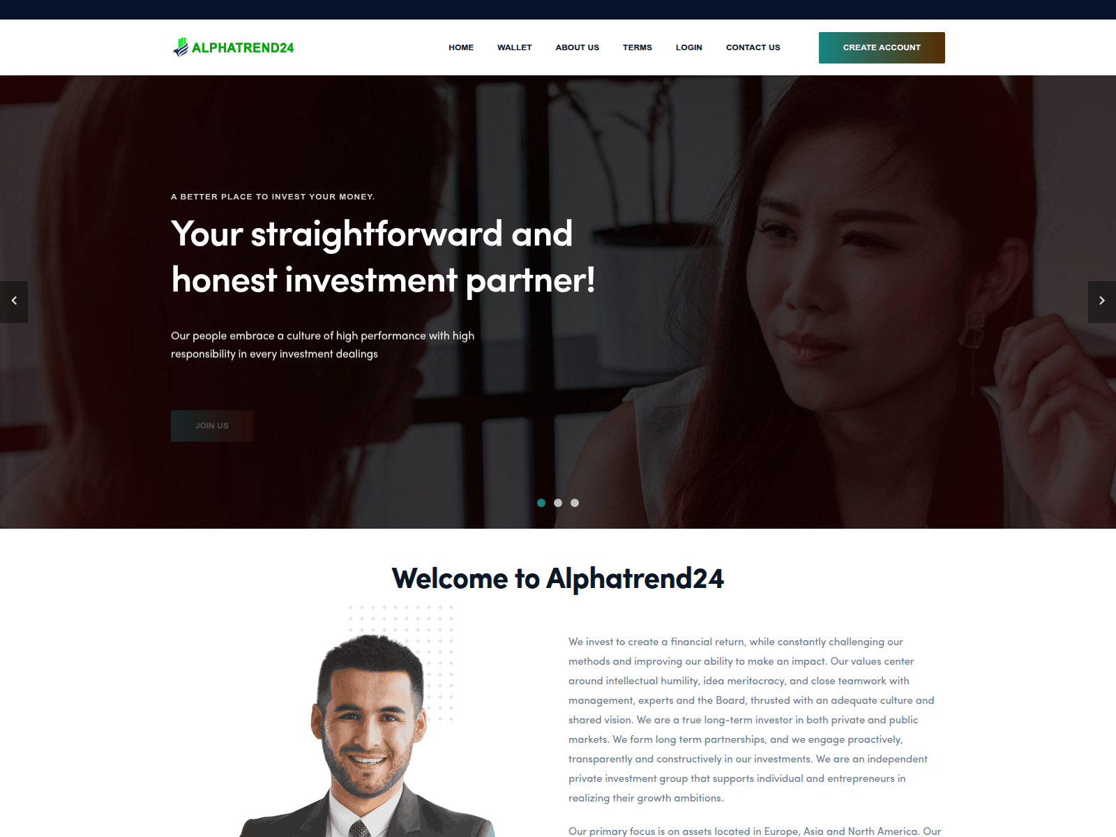 Screenshot of alphatrend24.com