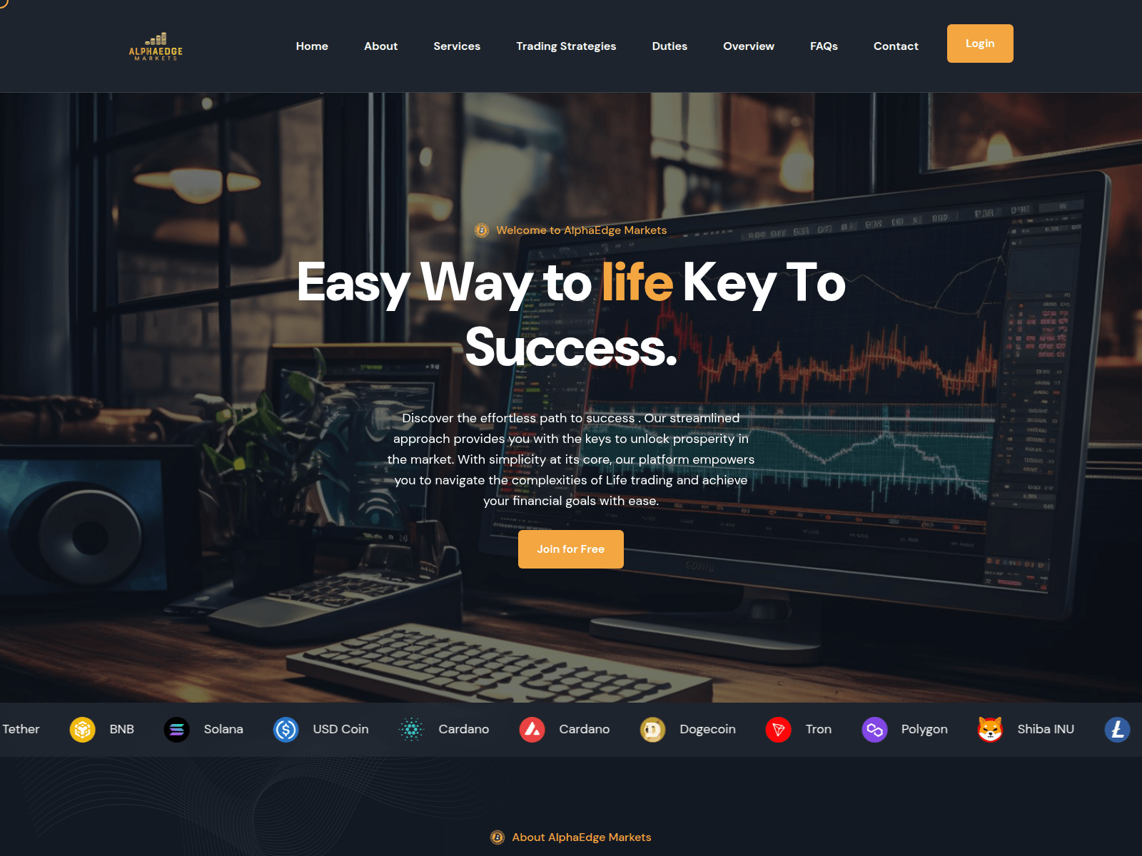 Screenshot of alphaedgemarkets.com