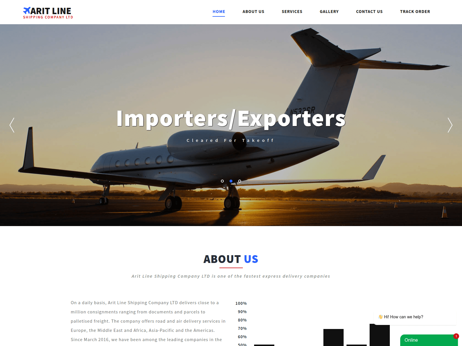 Screenshot of aritlineshipping.online
