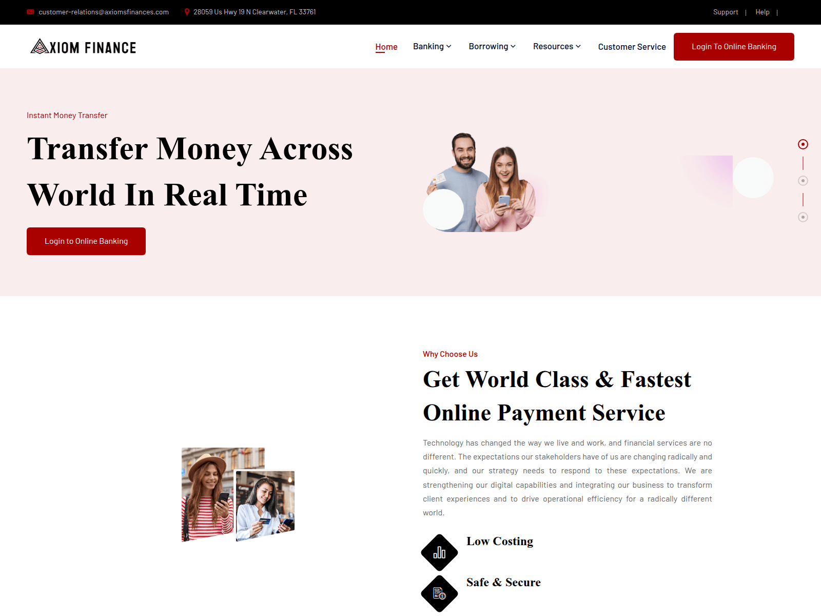 Screenshot of axiomsfinances.com