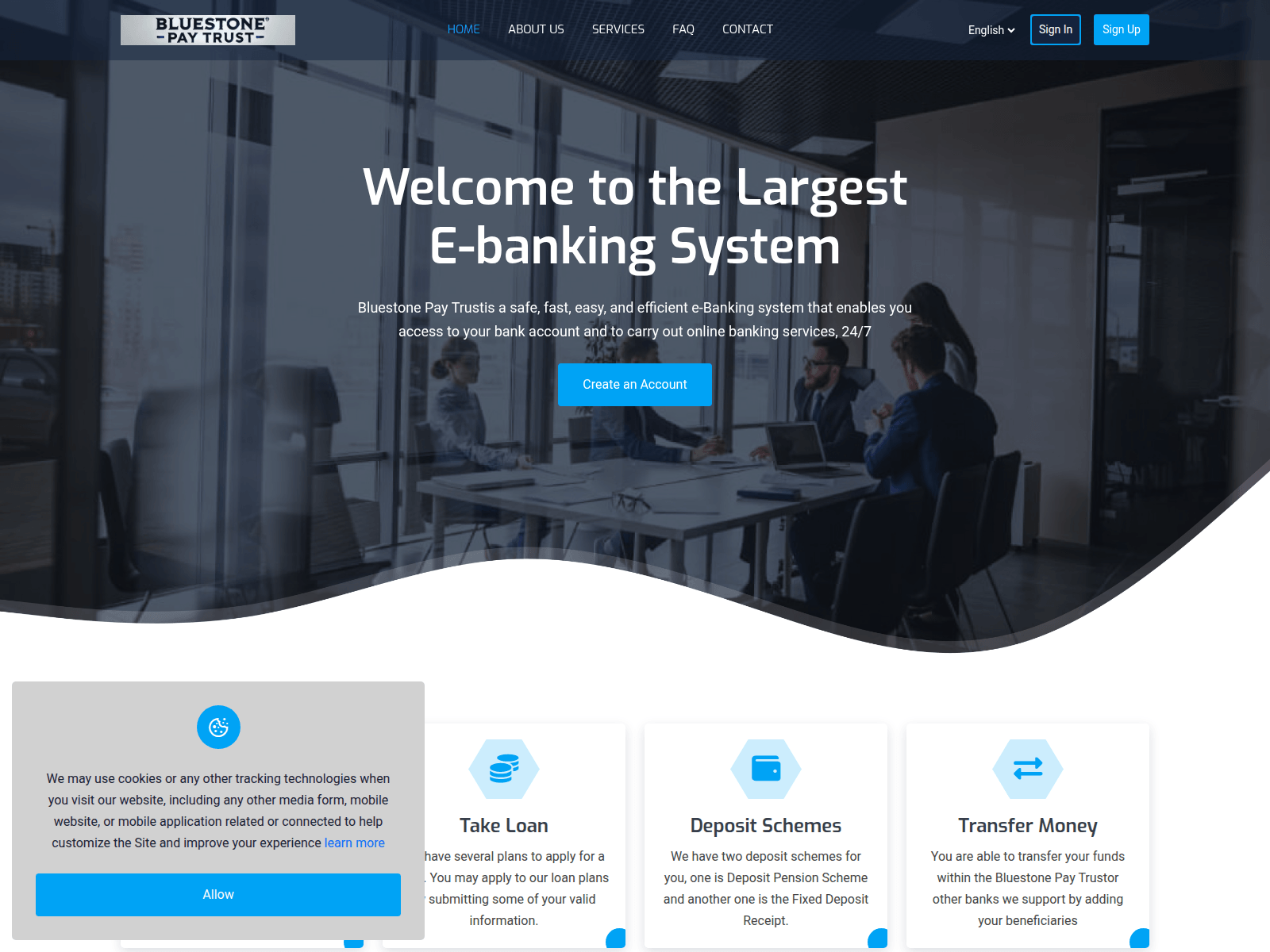 Screenshot of bluestonepaytrust.com