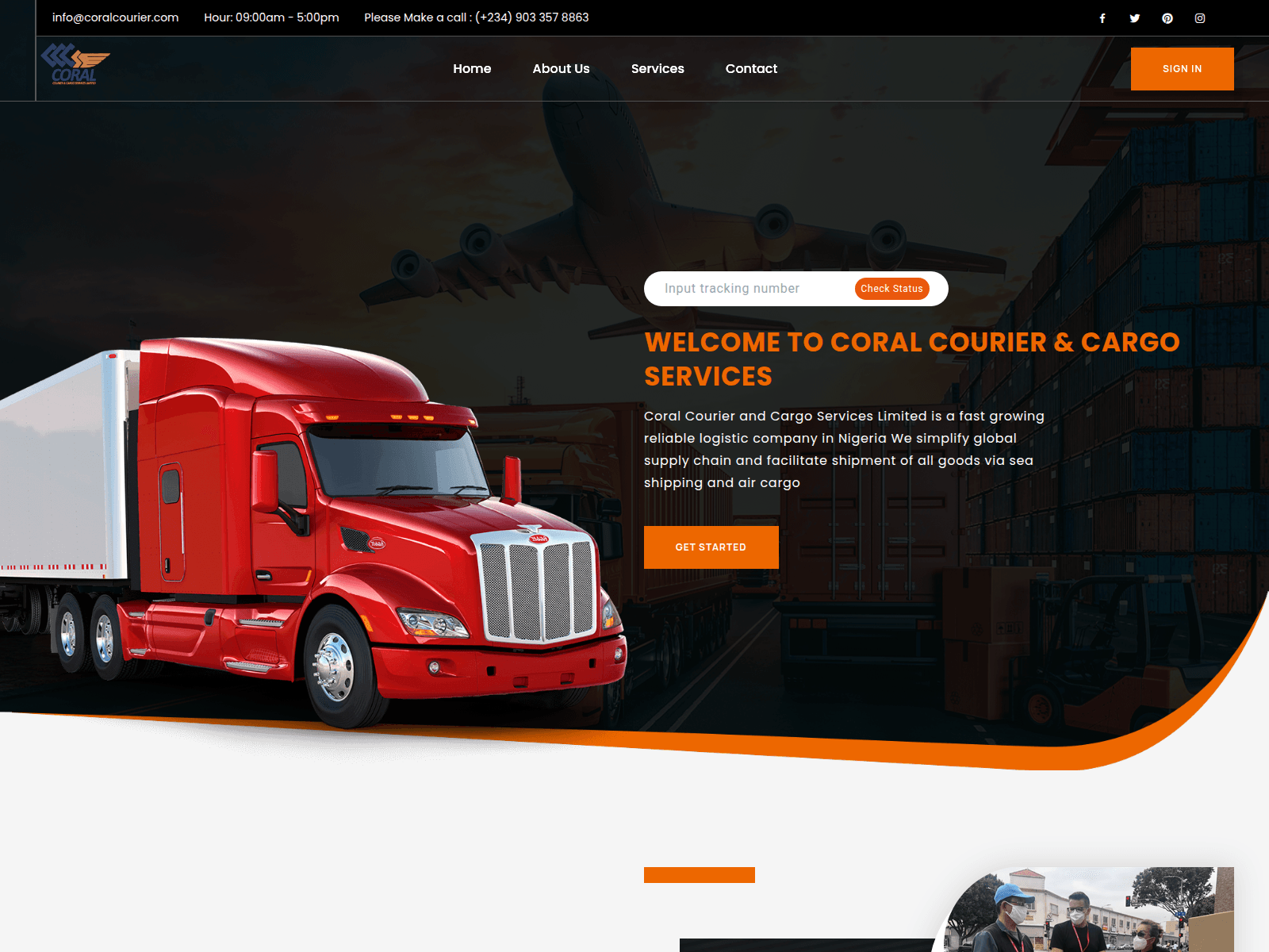Screenshot of coralcourier.com