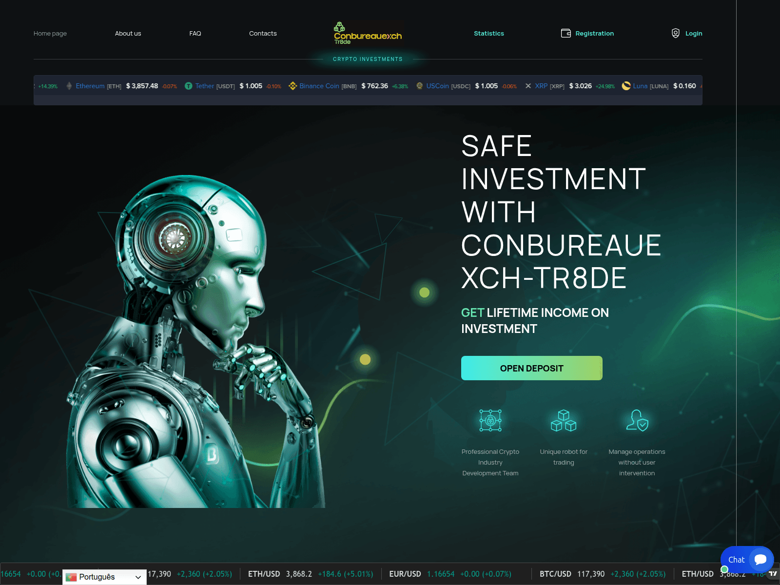 Screenshot of conbureauexch-tr8de.com