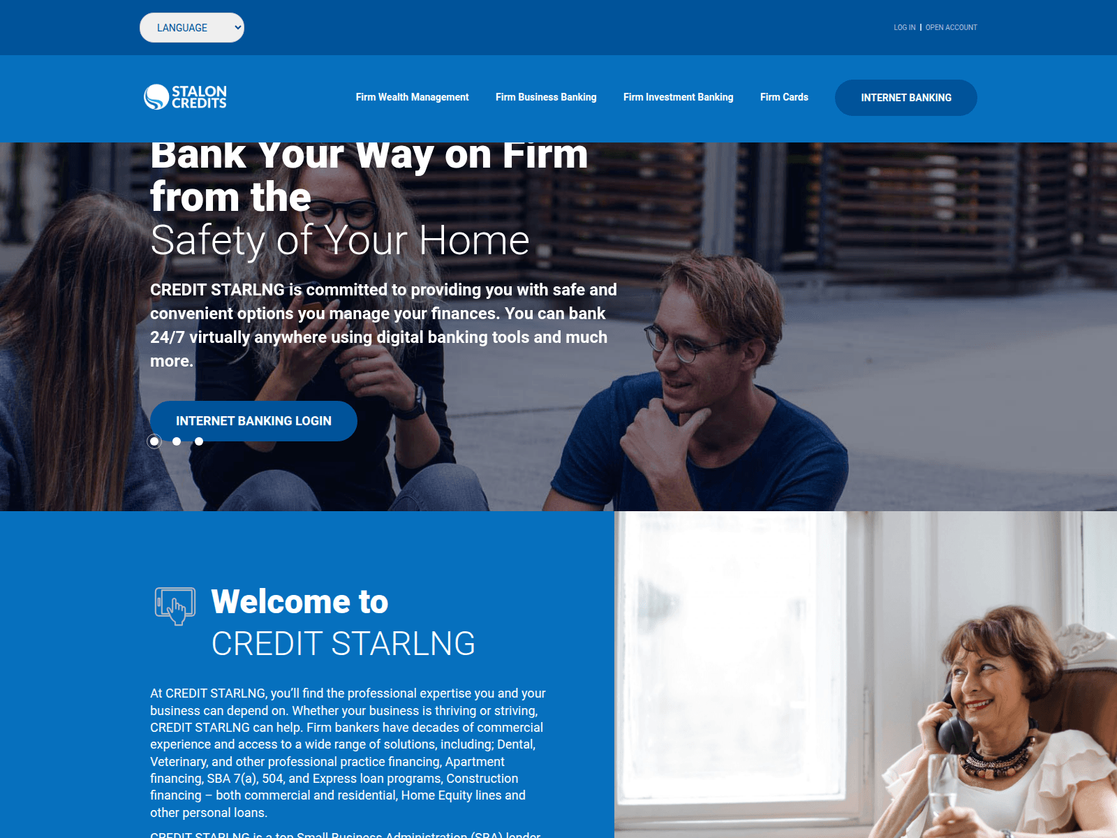 Screenshot of credit.starlngs.com
