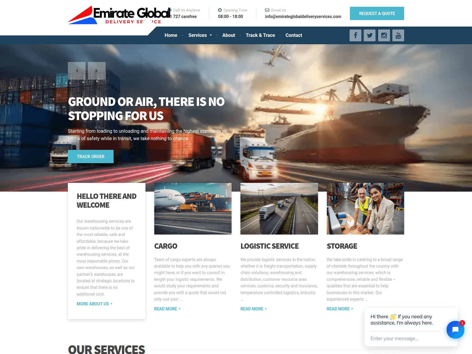 Screenshot of emirateglobaldeliveryservices.com
