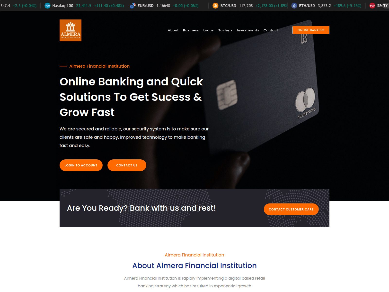 Screenshot of almerafininstitution.com