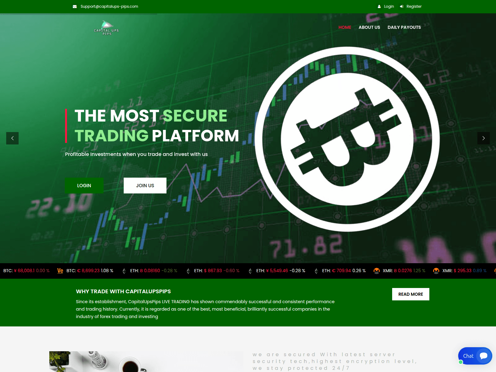 Screenshot of capitalups-pips.com