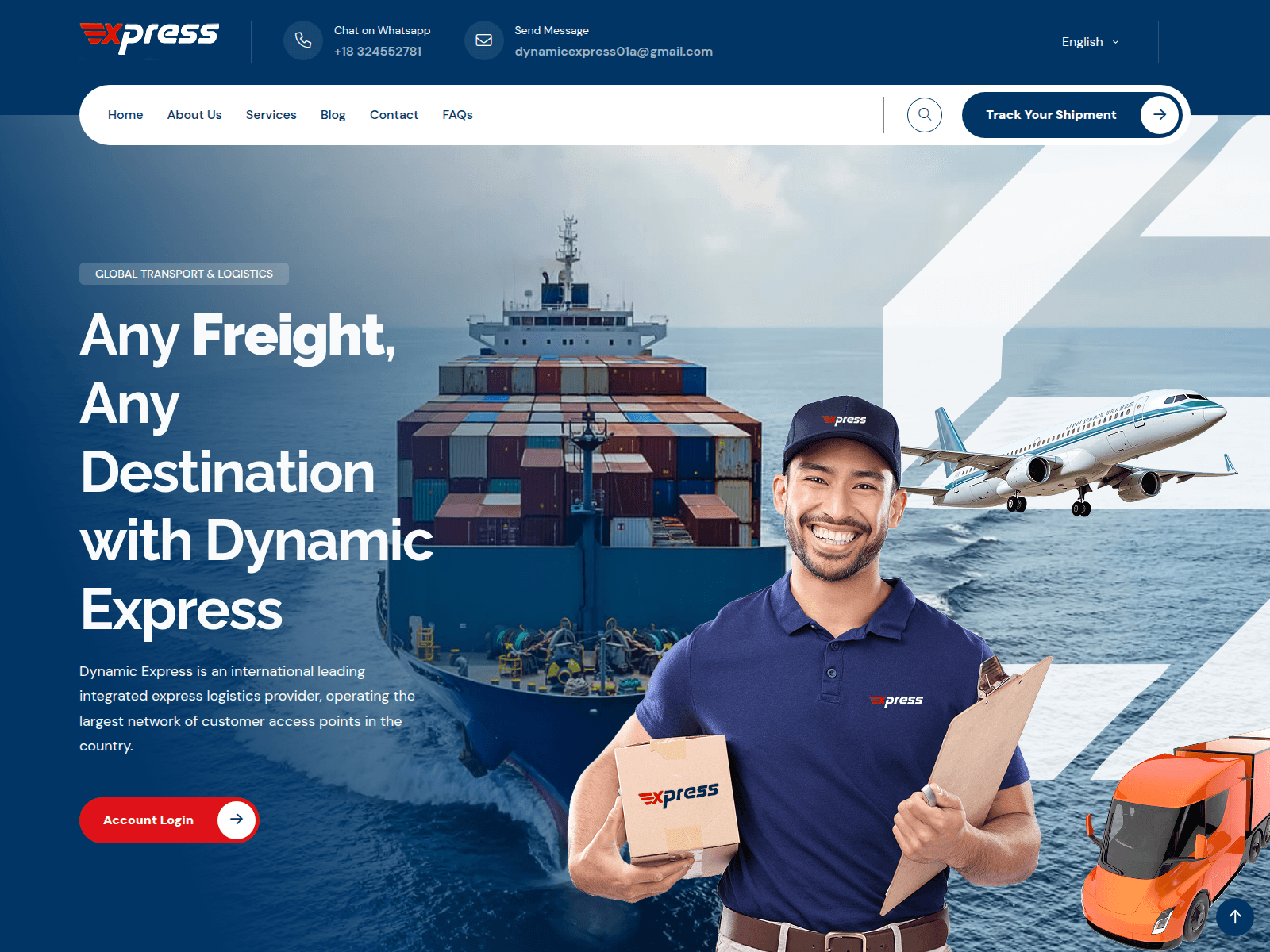 Screenshot of dynamicexpress.online