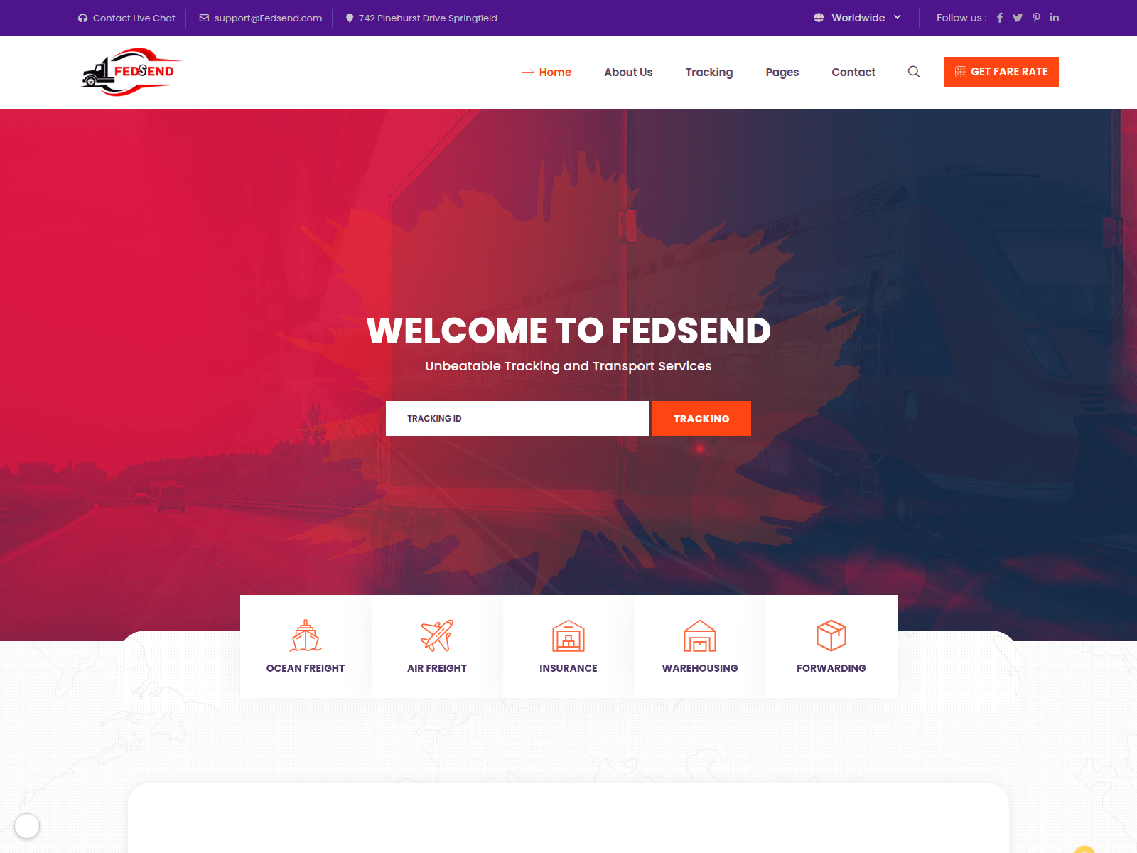 Screenshot of fedsend.com