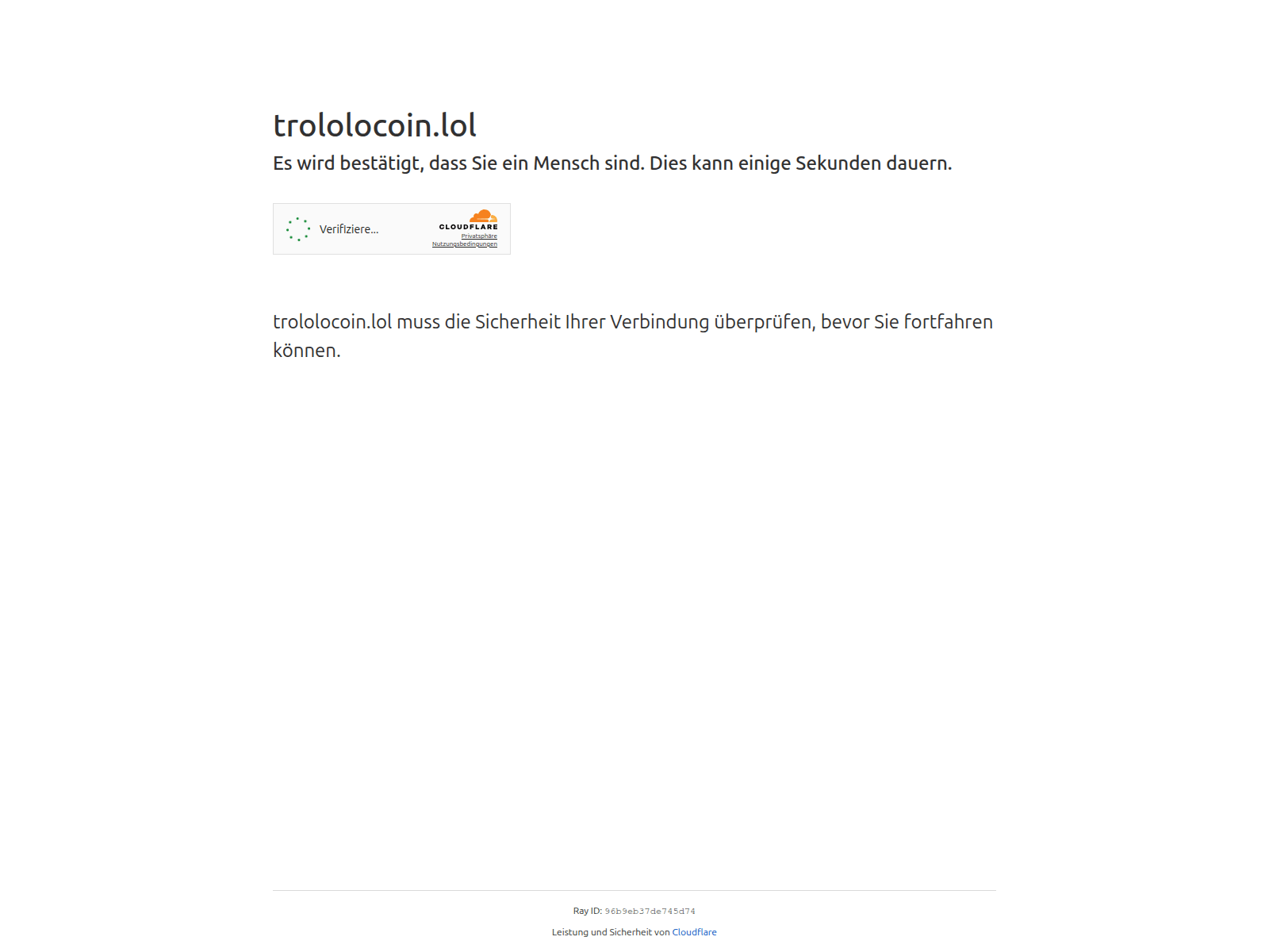 Screenshot of trololocoin.lol