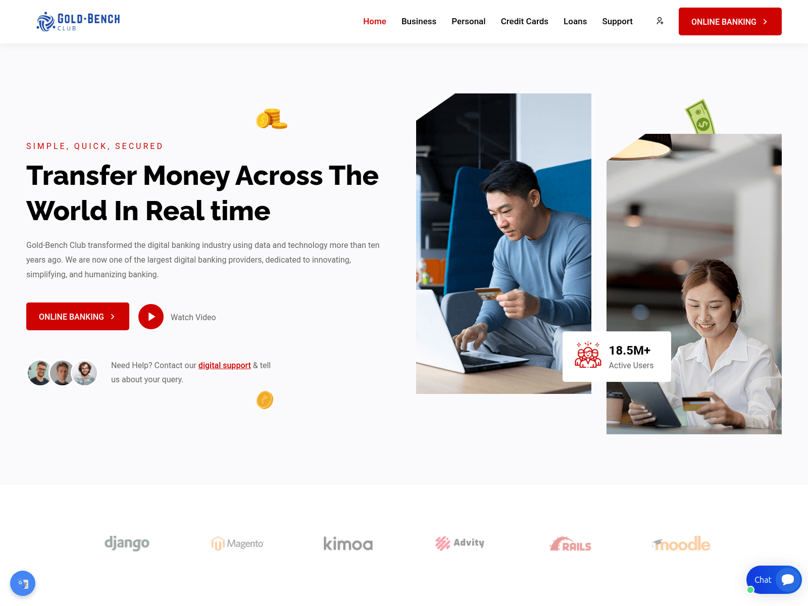 Screenshot of goldbenchclub.com