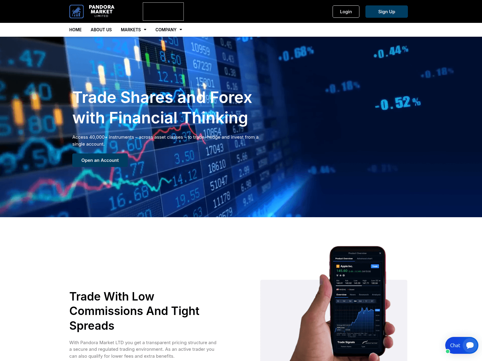 Screenshot of pandoramarketlimited.com