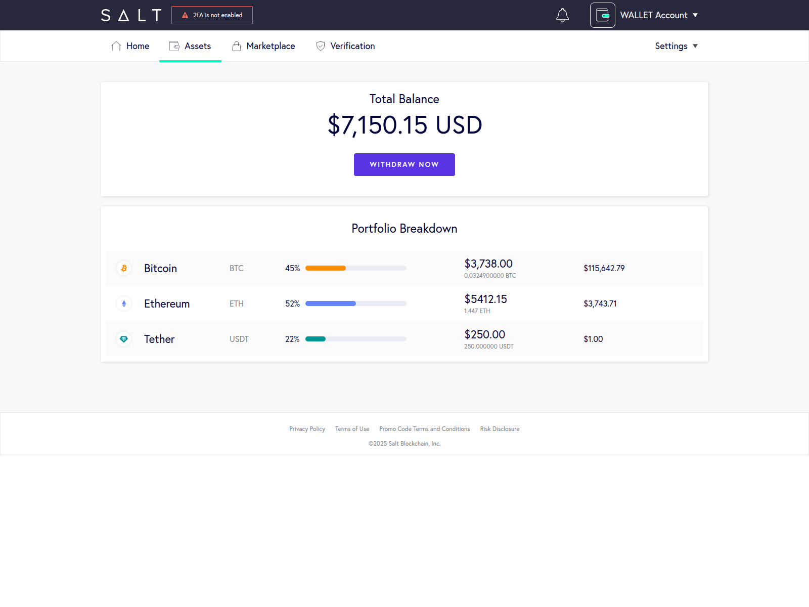 Screenshot of saltlendings.net