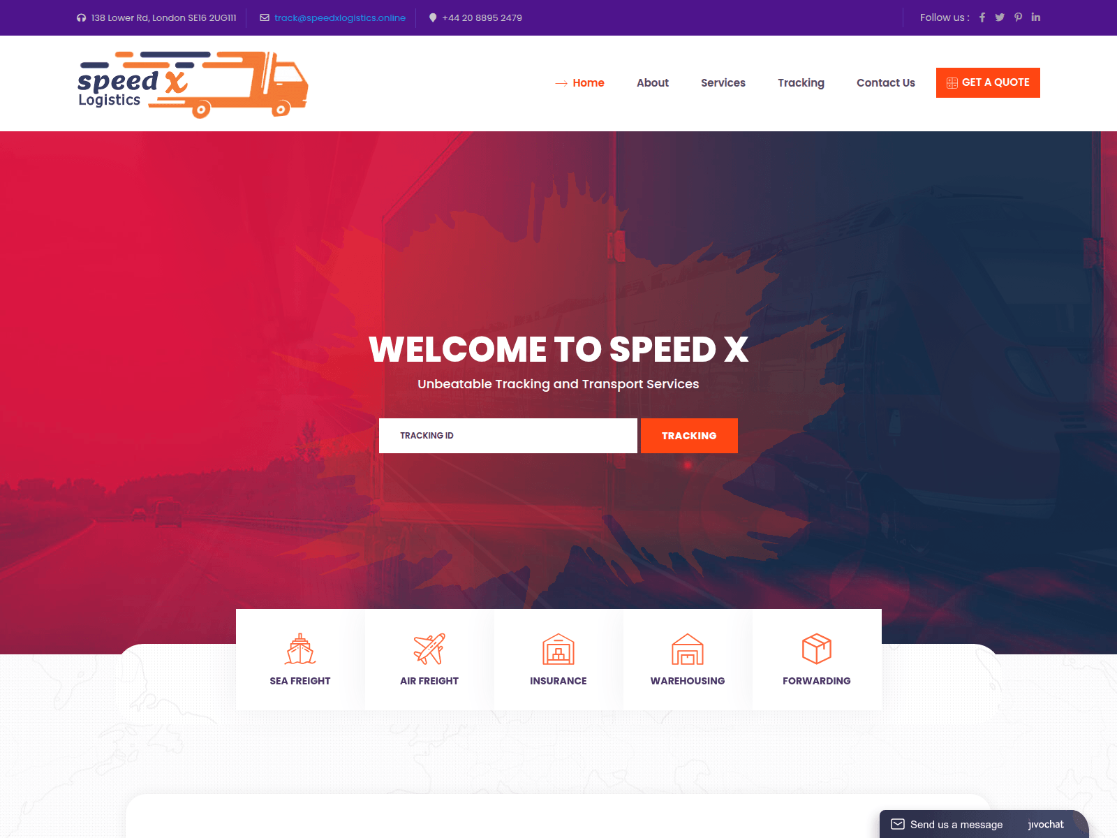 Screenshot of speedxlogistics.online